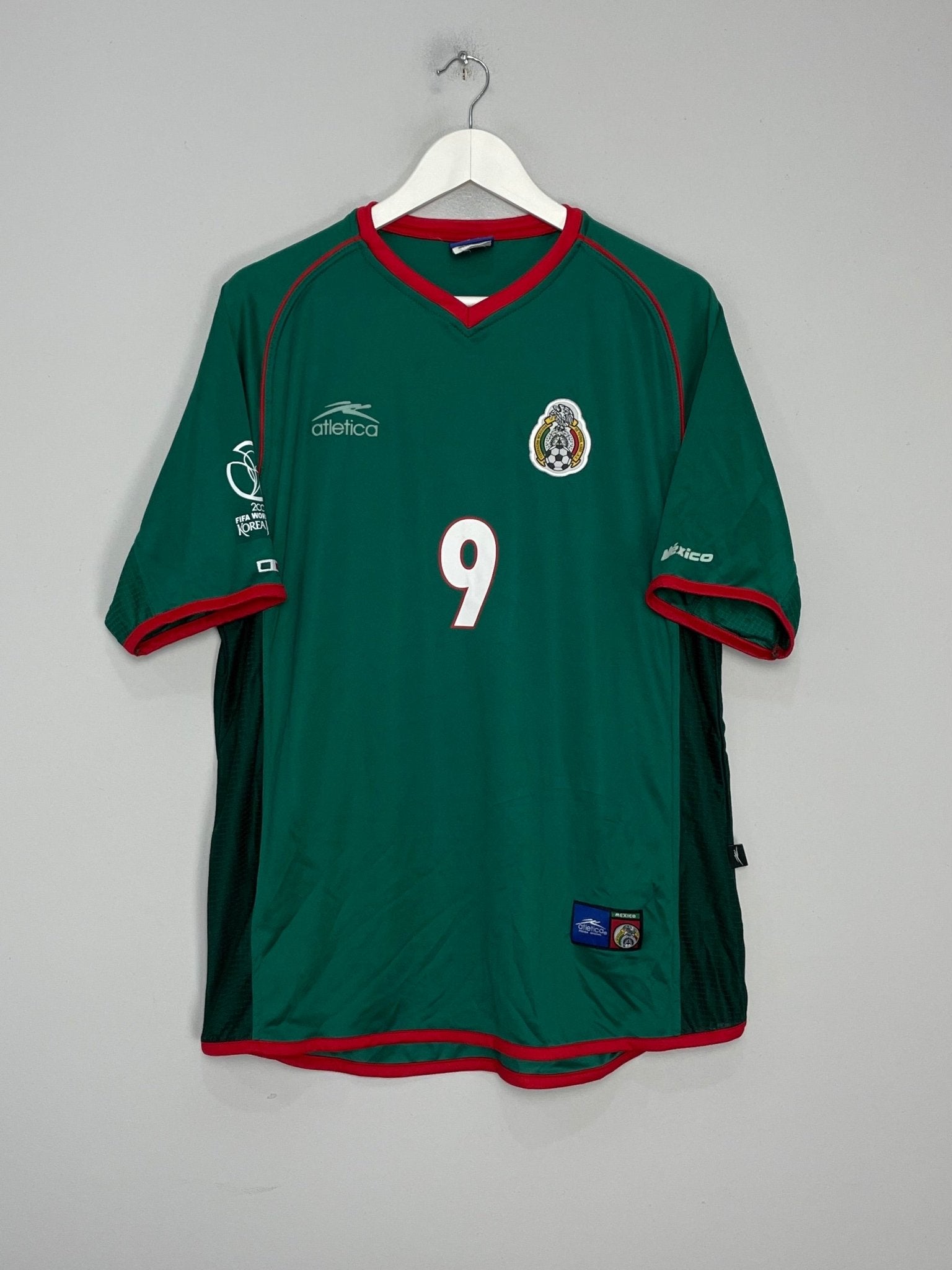 Shop 2002/03 MEXICO J.BORGETTI #9 HOME SHIRT (XL) ATLETICA, classic football shirts, vintage football shirts & retro soccer jerseys at Cult Kits