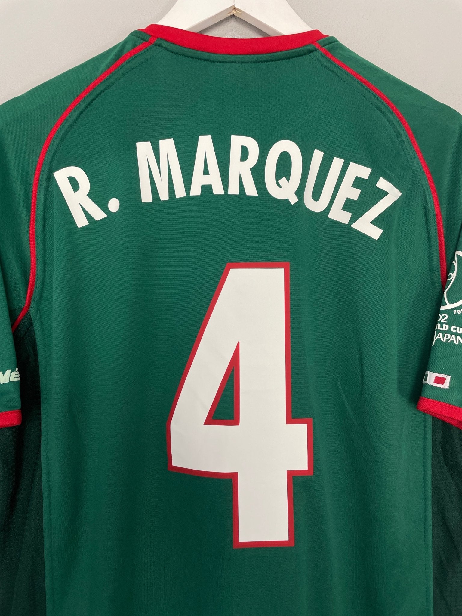Shop 2002/03 MEXICO MARQUEZ #4 HOME SHIRT (L) ATLETICA, classic football shirts, vintage football shirts & retro soccer jerseys at Cult Kits