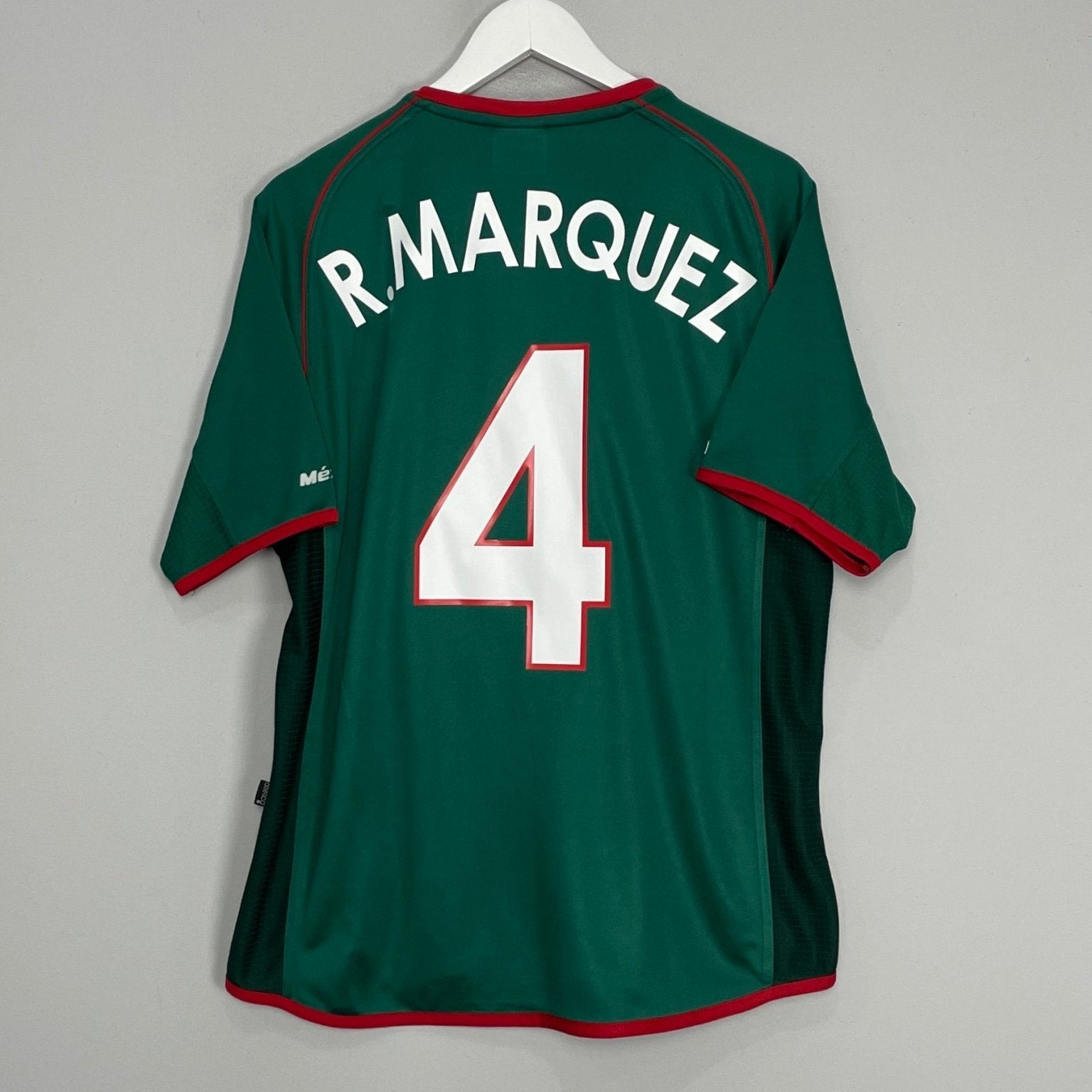 Shop 2002/03 MEXICO MARQUEZ #4 HOME SHIRT (L) ATLETICA, classic football shirts, vintage football shirts & retro soccer jerseys at Cult Kits