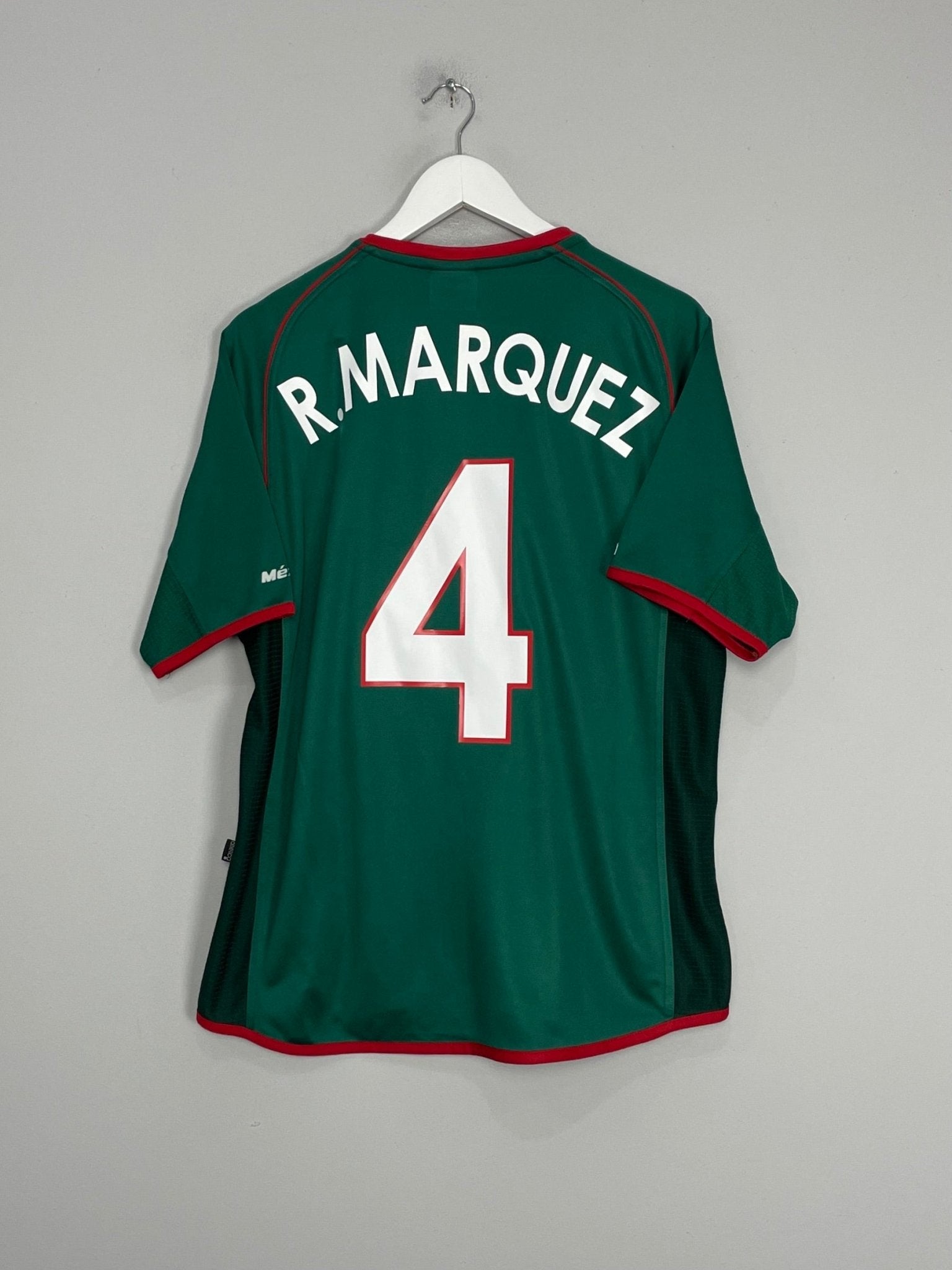 Shop 2002/03 MEXICO MARQUEZ #4 HOME SHIRT (L) ATLETICA, classic football shirts, vintage football shirts & retro soccer jerseys at Cult Kits