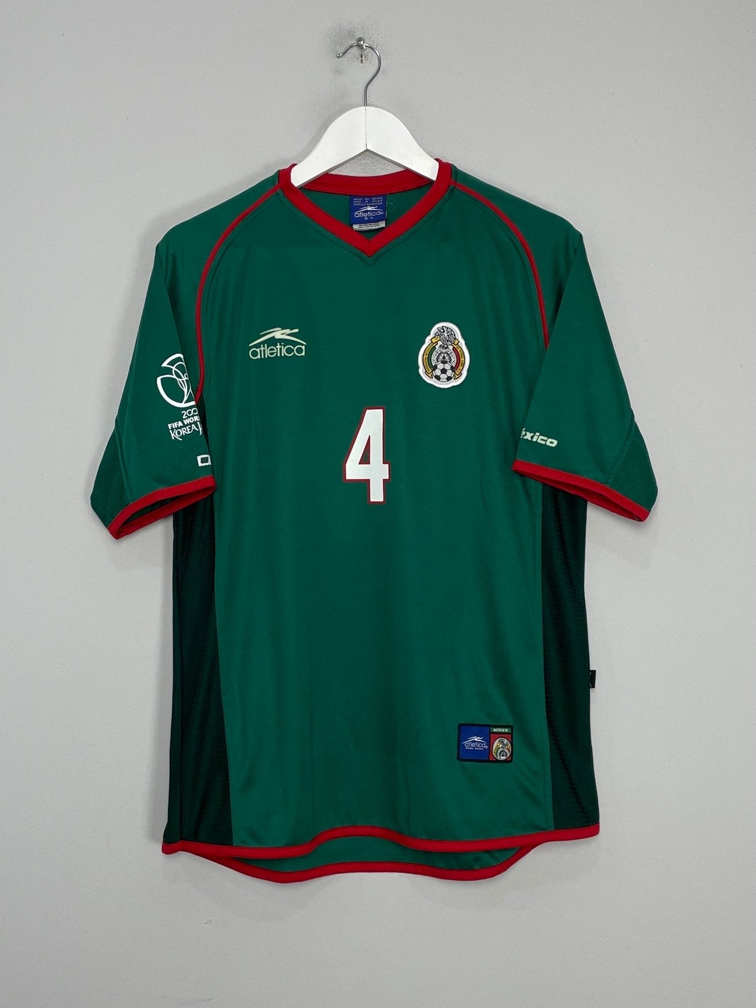 Shop 2002/03 MEXICO MARQUEZ #4 HOME SHIRT (L) ATLETICA, classic football shirts, vintage football shirts & retro soccer jerseys at Cult Kits
