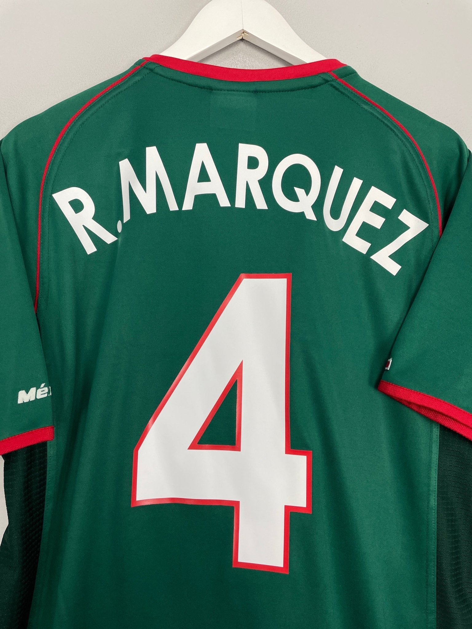 Shop 2002/03 MEXICO MARQUEZ #4 HOME SHIRT (L) ATLETICA, classic football shirts, vintage football shirts & retro soccer jerseys at Cult Kits