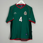 Shop 2002/03 MEXICO MARQUEZ #4 HOME SHIRT (L) ATLETICA, classic football shirts, vintage football shirts & retro soccer jerseys at Cult Kits