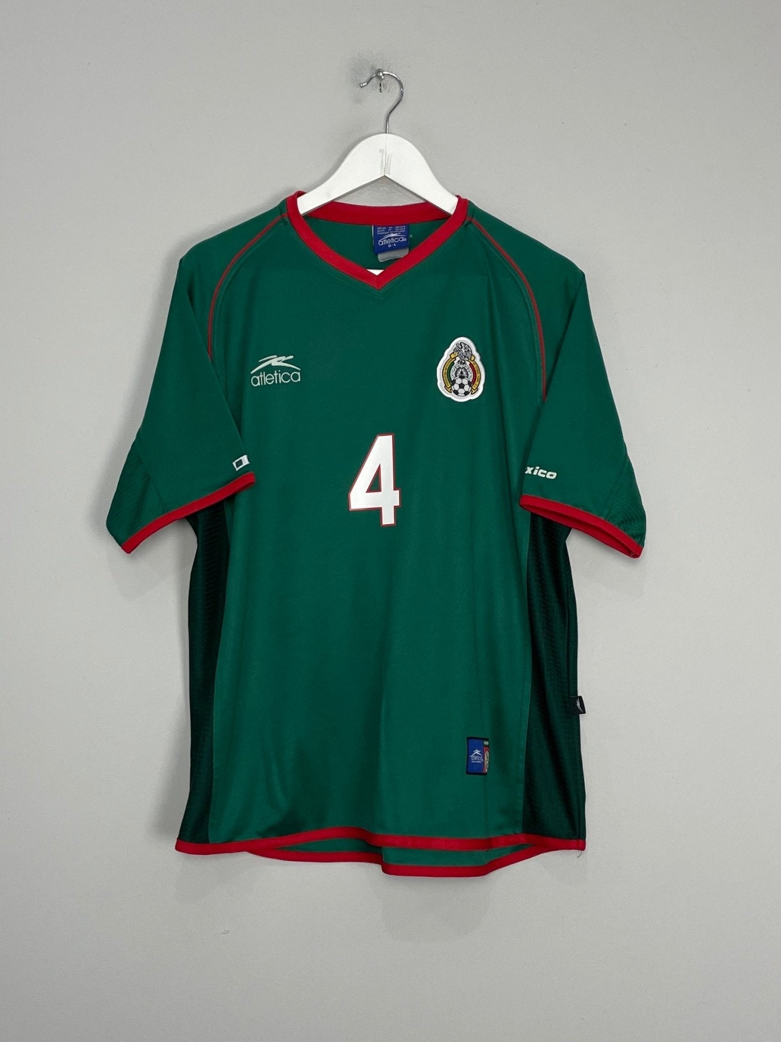 Shop 2002/03 MEXICO MARQUEZ #4 HOME SHIRT (L) ATLETICA, classic football shirts, vintage football shirts & retro soccer jerseys at Cult Kits