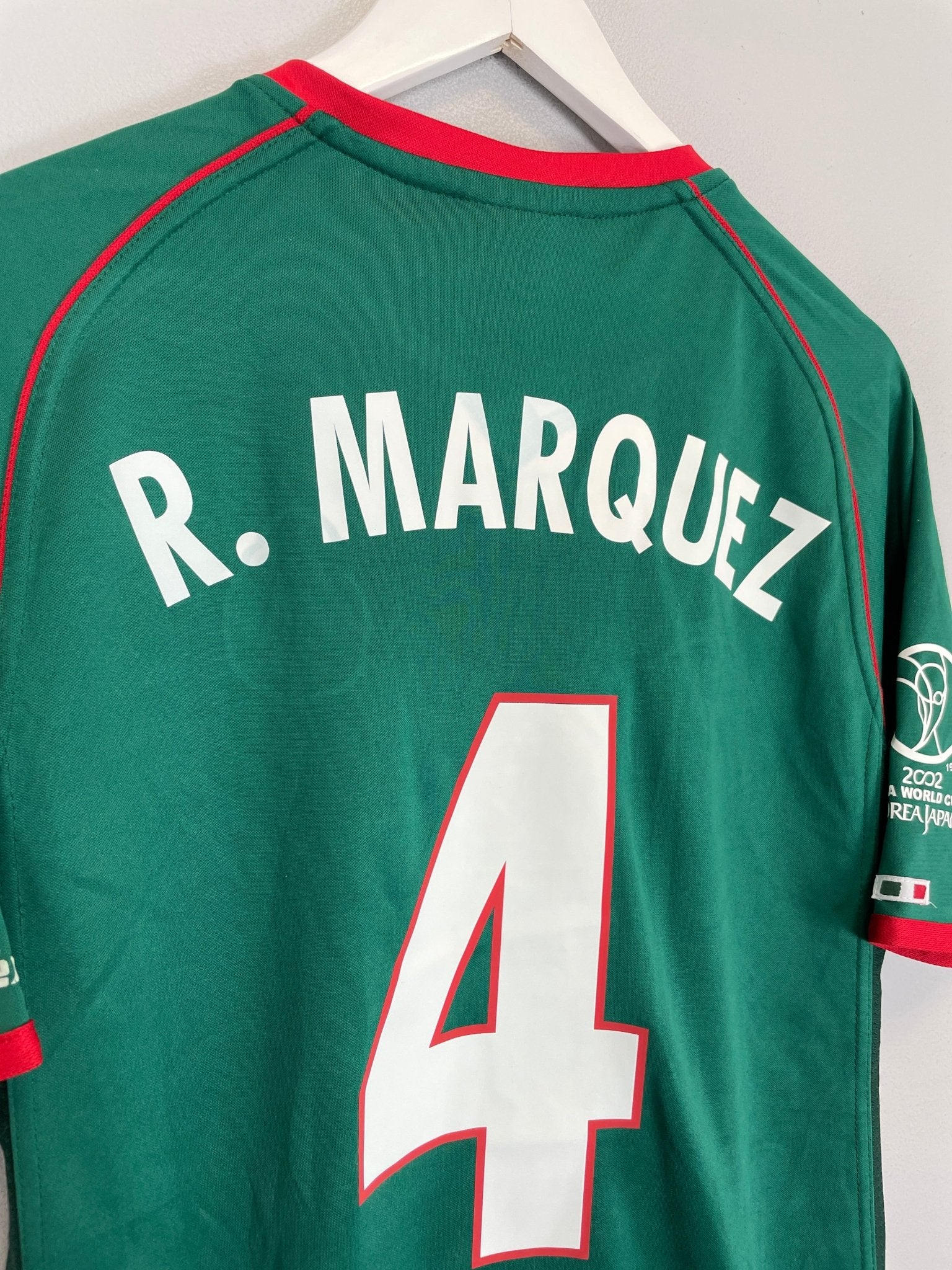 Shop 2002/03 MEXICO MARQUEZ #4 HOME SHIRT (S) ATLETICA, classic football shirts, vintage football shirts & retro soccer jerseys at Cult Kits