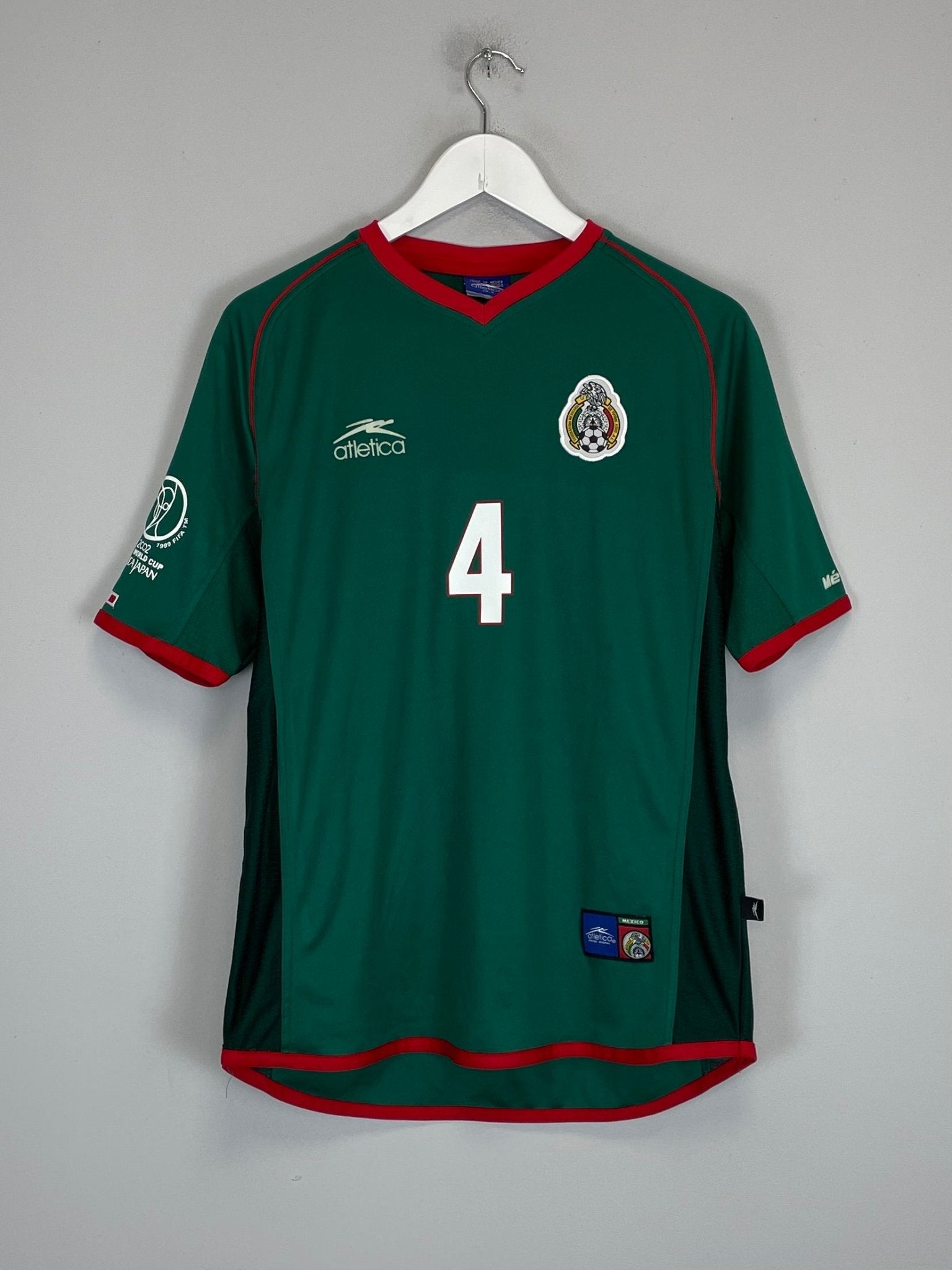 Shop 2002/03 MEXICO MARQUEZ #4 HOME SHIRT (S) ATLETICA, classic football shirts, vintage football shirts & retro soccer jerseys at Cult Kits