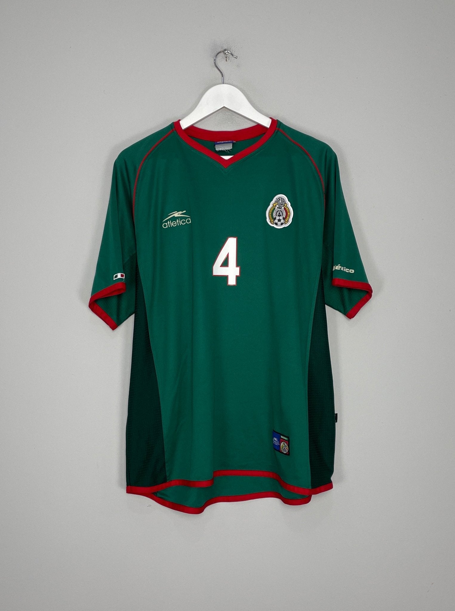 Shop 2002/03 MEXICO MARQUEZ #4 HOME SHIRT (XXL) ATLETICA, classic football shirts, vintage football shirts & retro soccer jerseys at Cult Kits