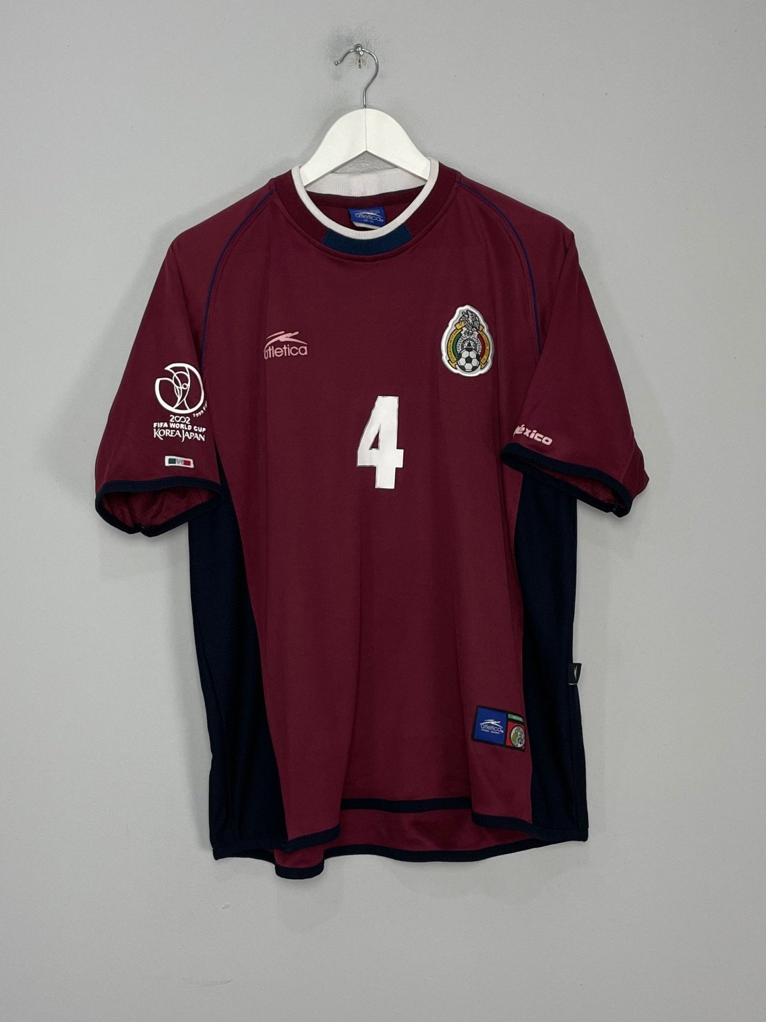 Shop 2002/03 MEXICO R.MARQUEZ #4 AWAY SHIRT (XL) ATLETICA, classic football shirts, vintage football shirts & retro soccer jerseys at Cult Kits