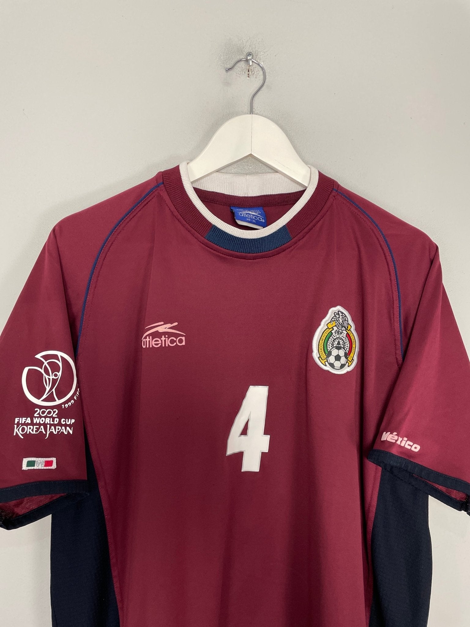 Shop 2002/03 MEXICO R.MARQUEZ #4 AWAY SHIRT (XL) ATLETICA, classic football shirts, vintage football shirts & retro soccer jerseys at Cult Kits