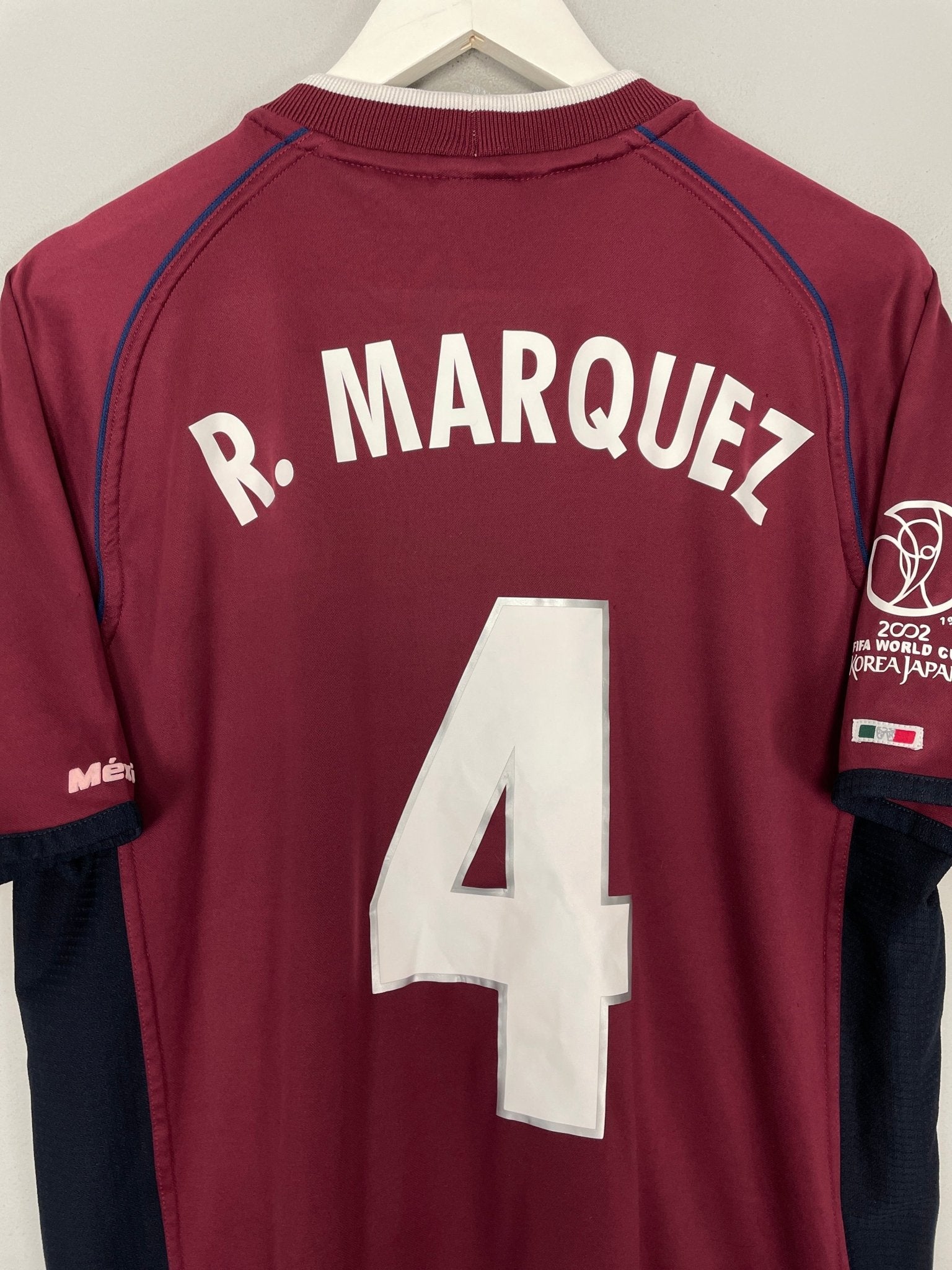 Shop 2002/03 MEXICO R.MARQUEZ #4 AWAY SHIRT (XL) ATLETICA, classic football shirts, vintage football shirts & retro soccer jerseys at Cult Kits