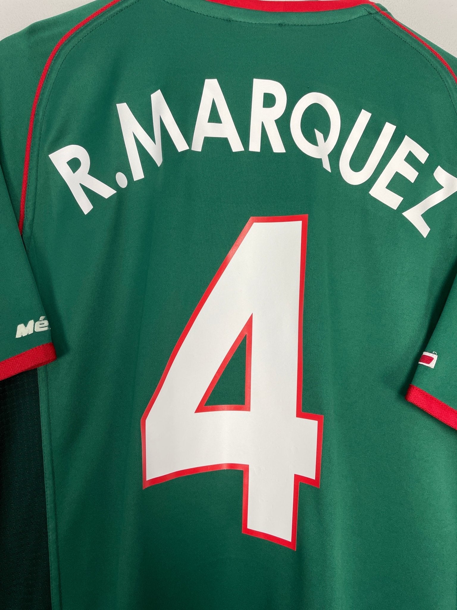 Shop 2002/03 MEXICO R.MARQUEZ #4 HOME SHIRT (L) ATLETICA, classic football shirts, vintage football shirts & retro soccer jerseys at Cult Kits