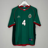 Shop 2002/03 MEXICO R.MARQUEZ #4 HOME SHIRT (L) ATLETICA, classic football shirts, vintage football shirts & retro soccer jerseys at Cult Kits
