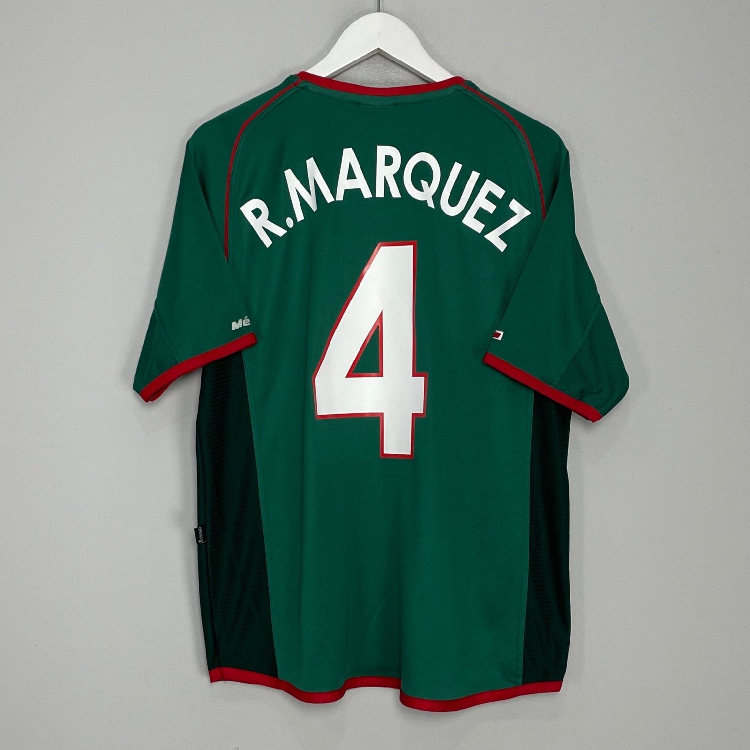 Shop 2002/03 MEXICO R.MARQUEZ #4 HOME SHIRT (L) ATLETICA, classic football shirts, vintage football shirts & retro soccer jerseys at Cult Kits