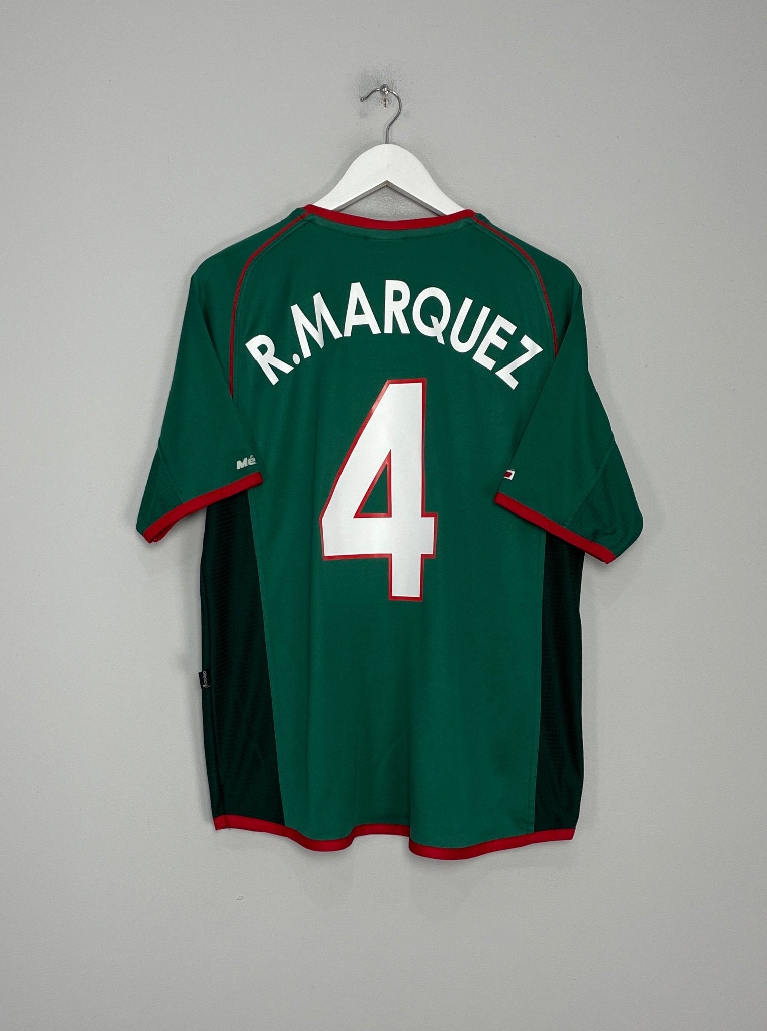Shop 2002/03 MEXICO R.MARQUEZ #4 HOME SHIRT (L) ATLETICA, classic football shirts, vintage football shirts & retro soccer jerseys at Cult Kits