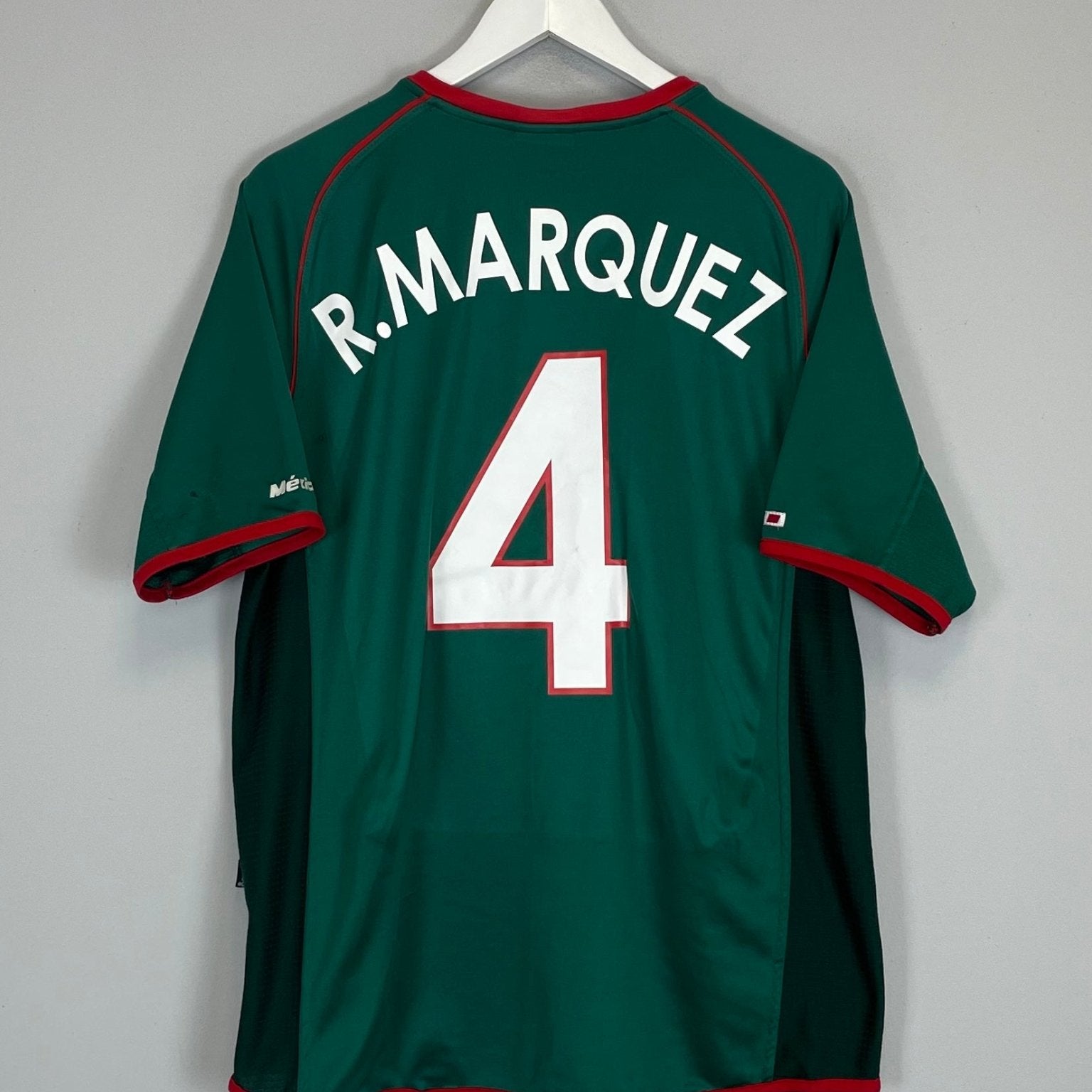 Shop 2002/03 MEXICO R.MARQUEZ #4 HOME SHIRT (XL) ATLETICA, classic football shirts, vintage football shirts & retro soccer jerseys at Cult Kits