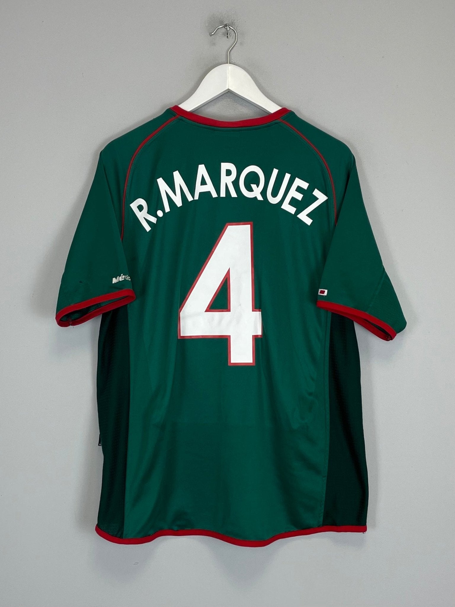 Shop 2002/03 MEXICO R.MARQUEZ #4 HOME SHIRT (XL) ATLETICA, classic football shirts, vintage football shirts & retro soccer jerseys at Cult Kits