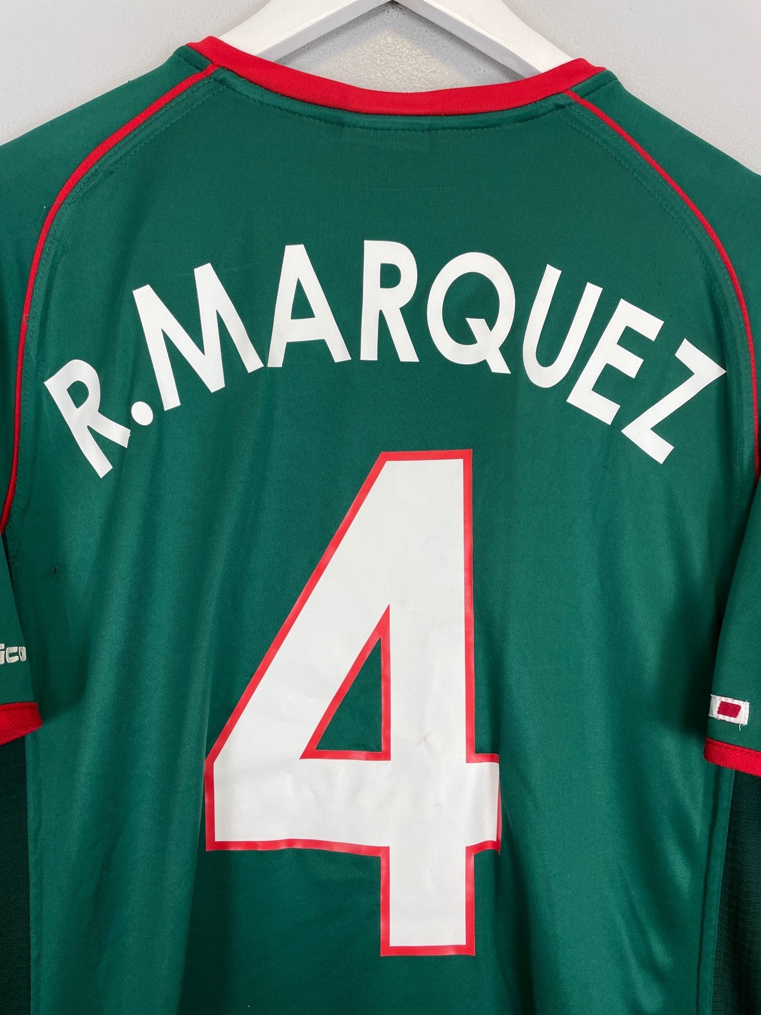 Shop 2002/03 MEXICO R.MARQUEZ #4 HOME SHIRT (XL) ATLETICA, classic football shirts, vintage football shirts & retro soccer jerseys at Cult Kits