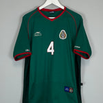 Shop 2002/03 MEXICO R.MARQUEZ #4 HOME SHIRT (XL) ATLETICA, classic football shirts, vintage football shirts & retro soccer jerseys at Cult Kits