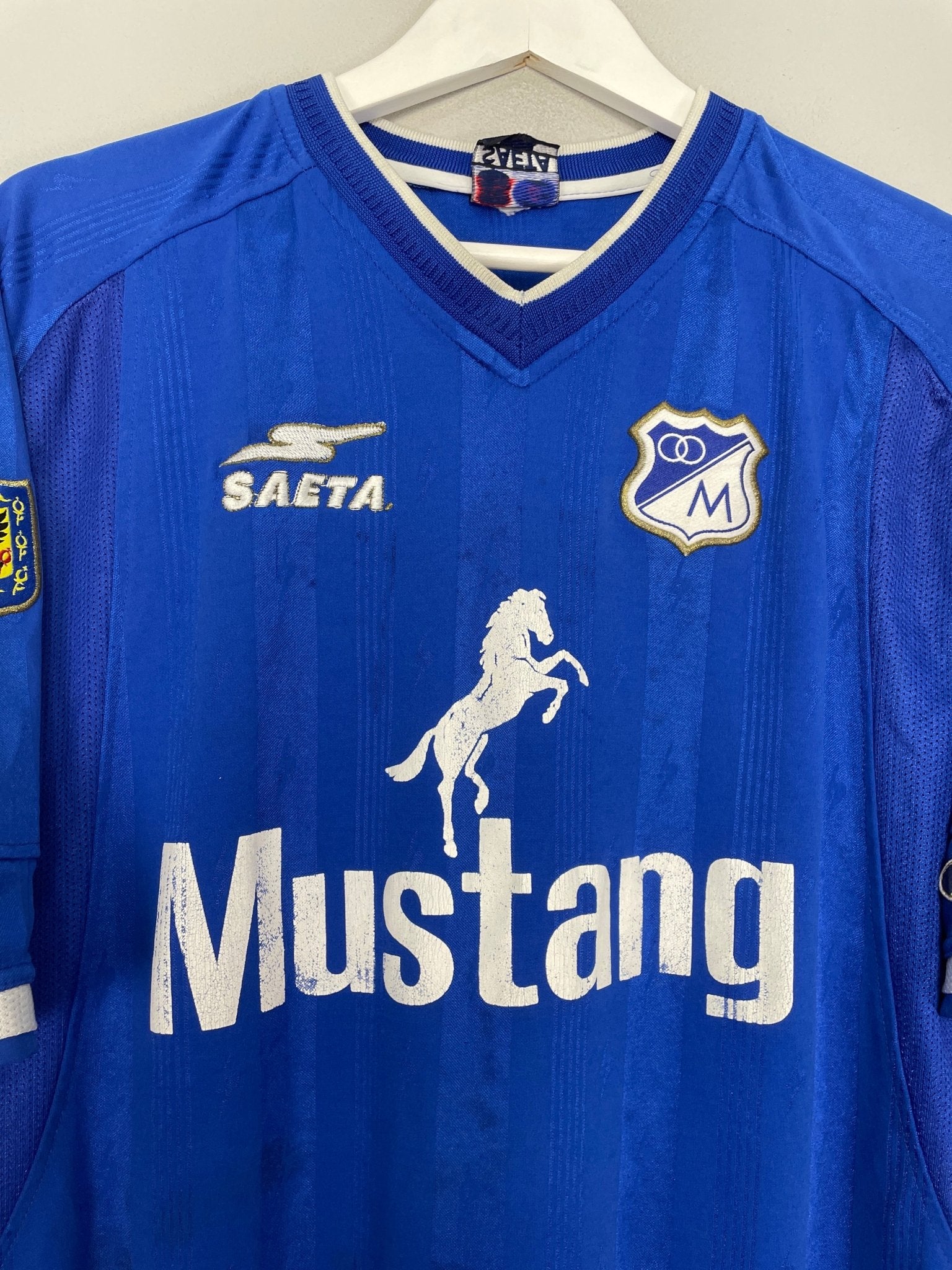 Shop 2002/03 MILLONARIOS FC HOME SHIRT (XL) SAETA, classic football shirts, vintage football shirts & retro soccer jerseys at Cult Kits