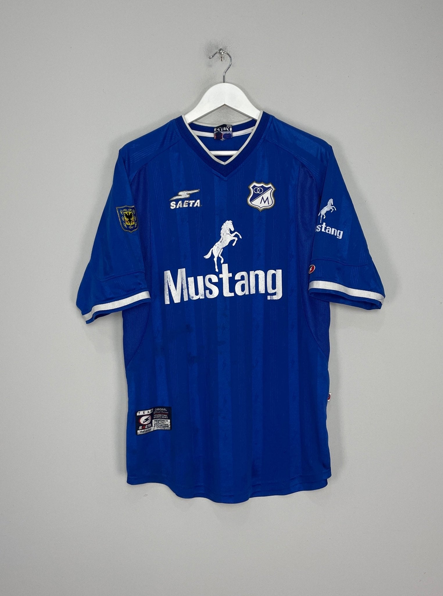 Shop 2002/03 MILLONARIOS FC HOME SHIRT (XL) SAETA, classic football shirts, vintage football shirts & retro soccer jerseys at Cult Kits