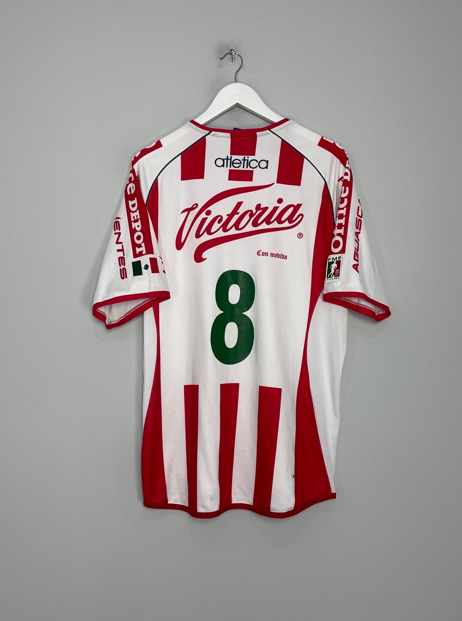 Shop 2002/03 NECAXA #8 HOME SHIRT (XL) ATLETICA, classic football shirts, vintage football shirts & retro soccer jerseys at Cult Kits