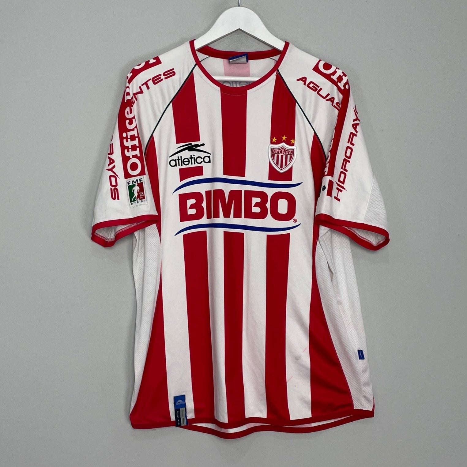 Shop 2002/03 NECAXA #8 HOME SHIRT (XL) ATLETICA, classic football shirts, vintage football shirts & retro soccer jerseys at Cult Kits