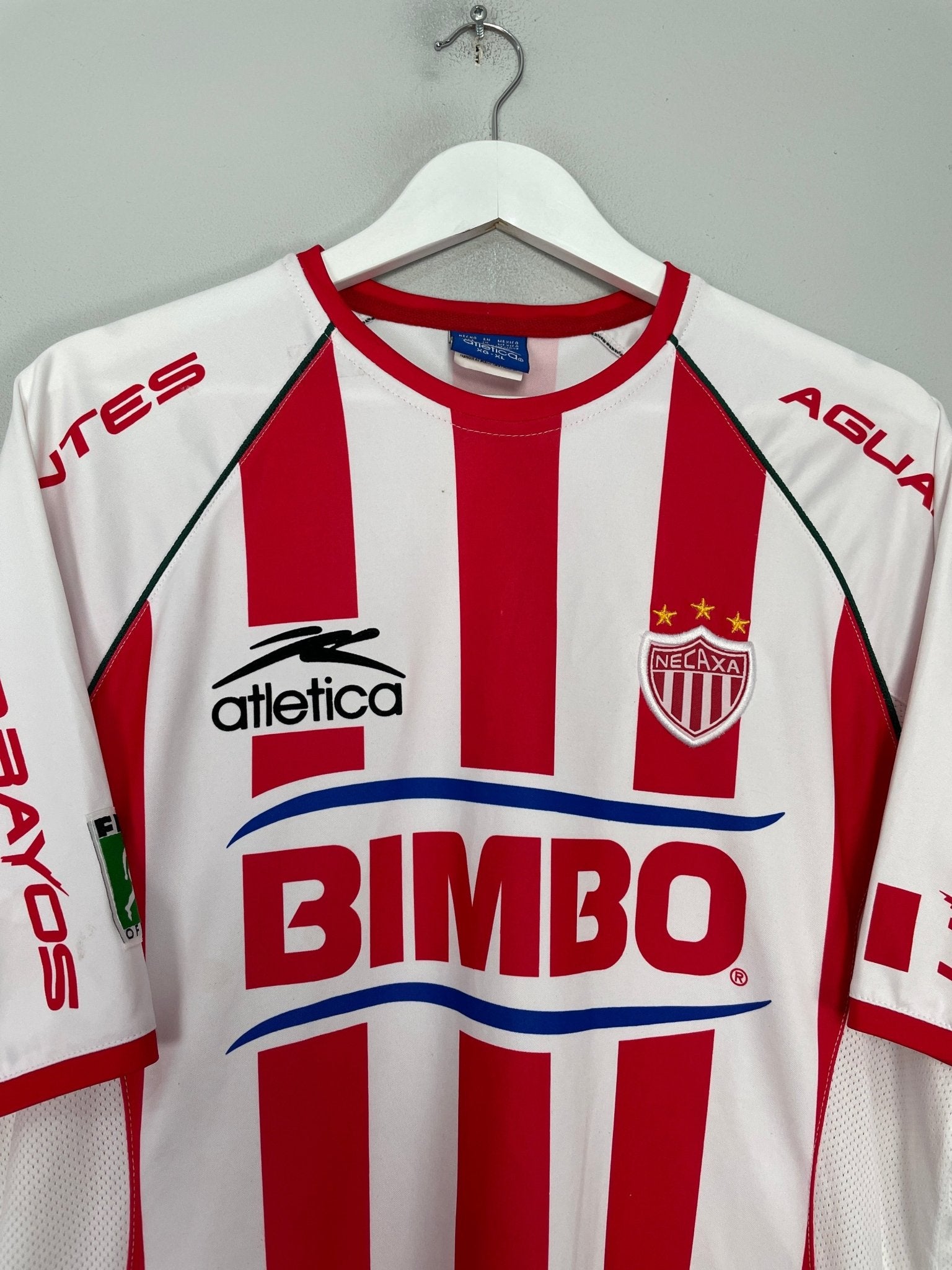 Shop 2002/03 NECAXA HOME SHIRT (XL) ATLETICA, classic football shirts, vintage football shirts & retro soccer jerseys at Cult Kits