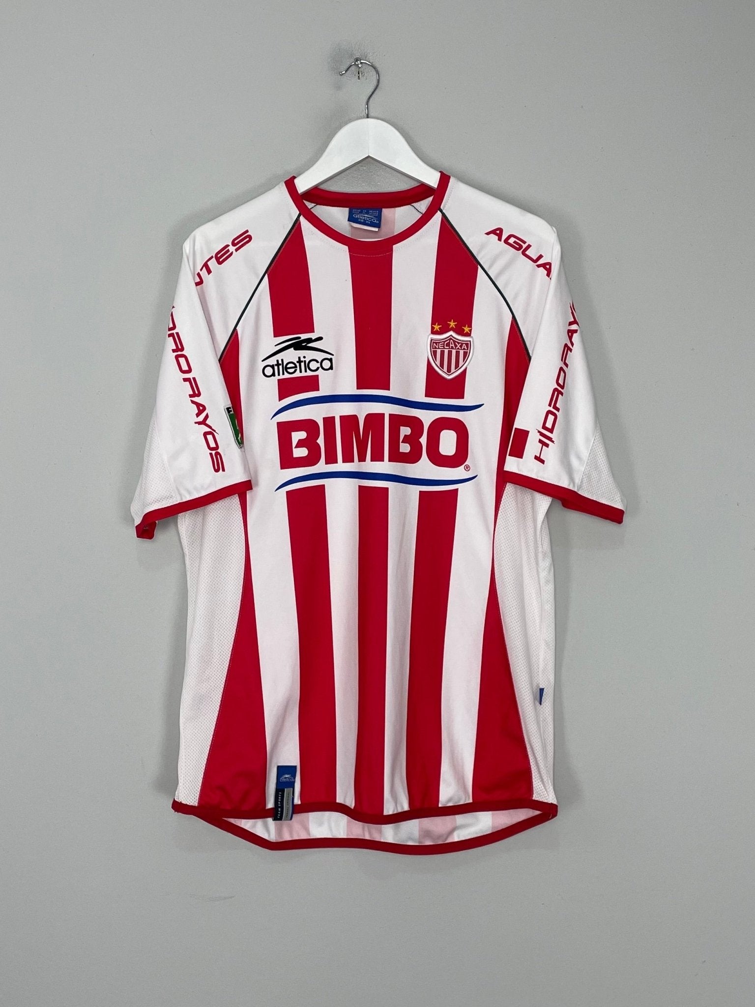 Shop 2002/03 NECAXA HOME SHIRT (XL) ATLETICA, classic football shirts, vintage football shirts & retro soccer jerseys at Cult Kits