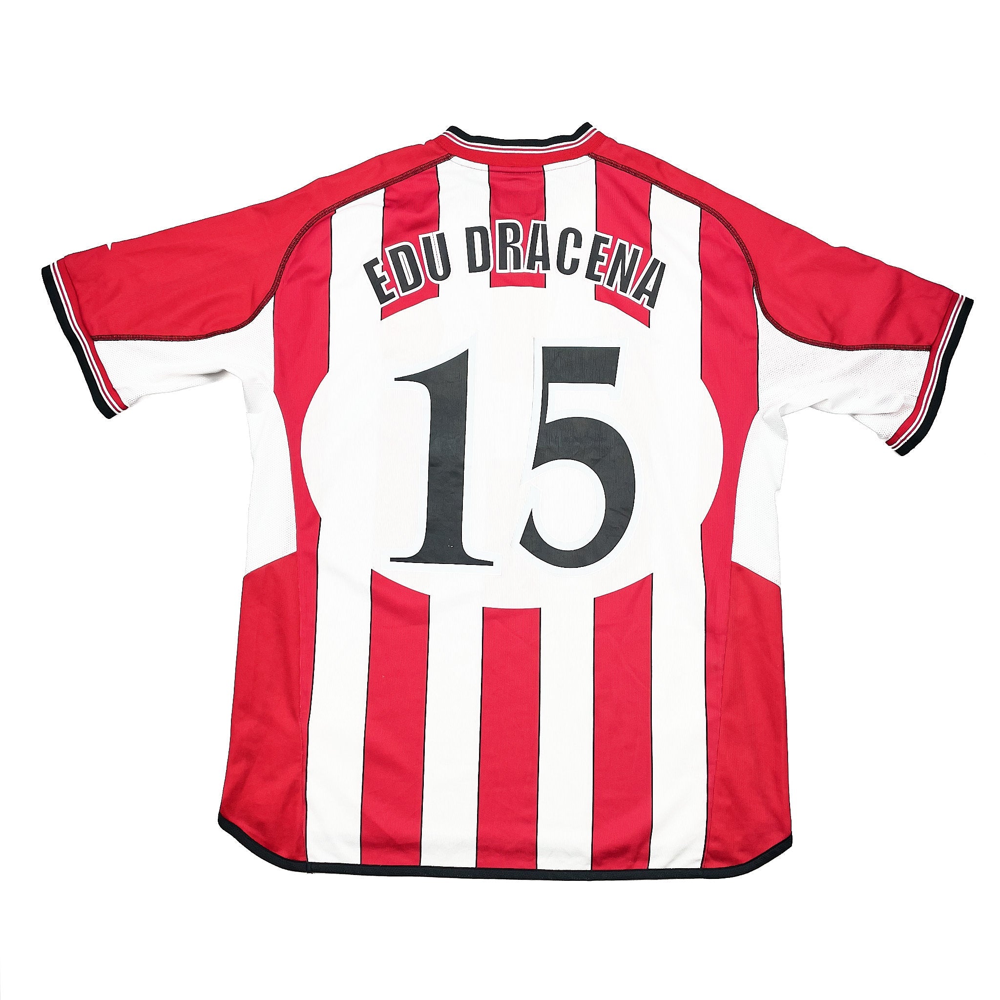 Buy 2002/03 Olympiakos Edu Dracena 15 *Match Issue* C/L Home Shirt (XL) Umbro ~ Free worldwide shipping ~ Authentic Vintage Football Shirts from Cult Kits