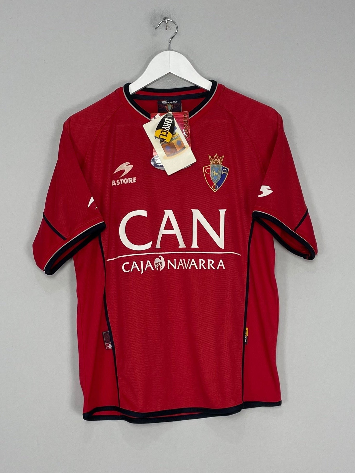 Shop 2002/03 OSASUNA VIDRIO #12 *BNWT* HOME SHIRT (S) ASTORE, classic football shirts, vintage football shirts & retro soccer jerseys at Cult Kits