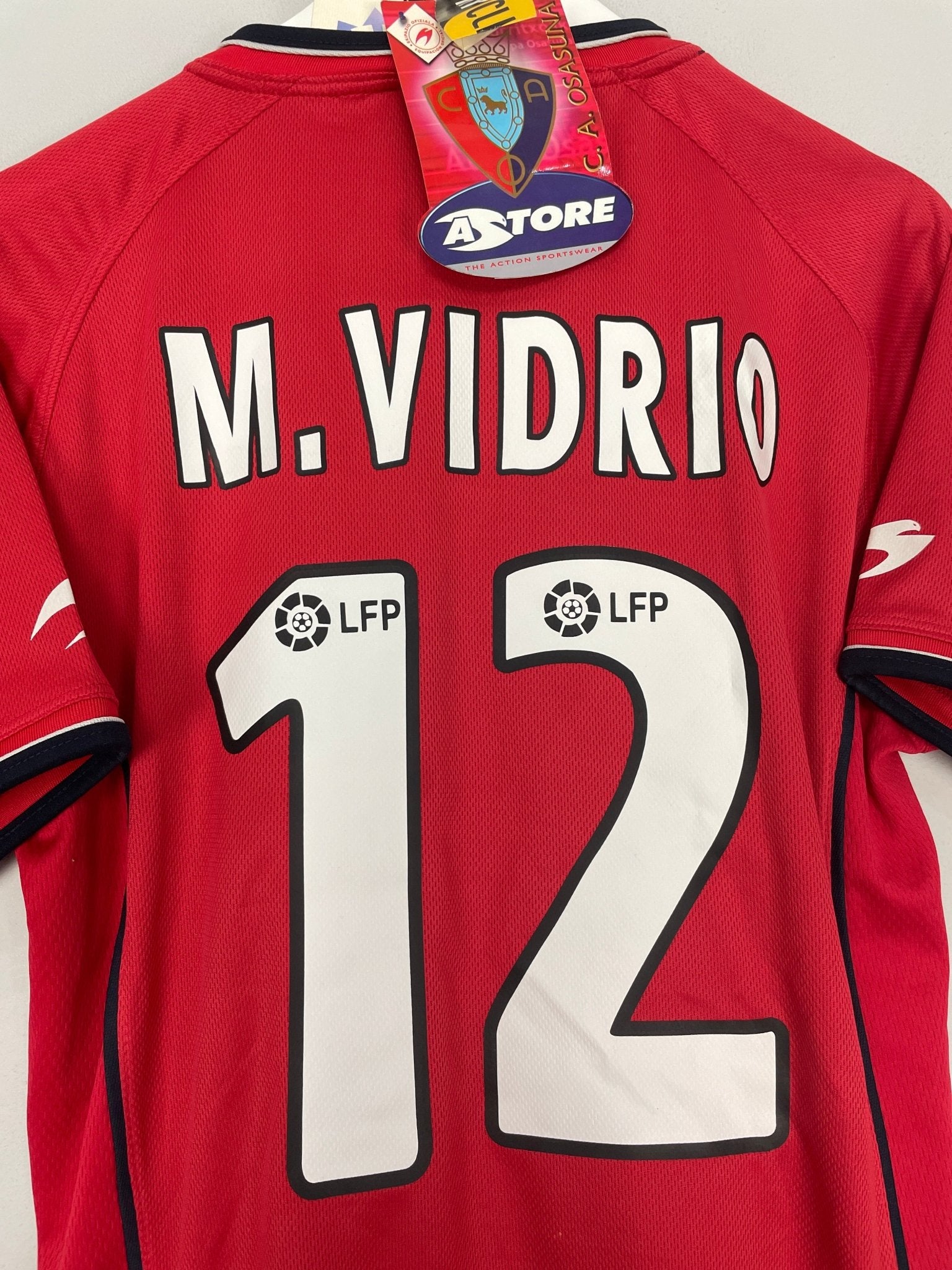 Maillot Vintage Osasuna 2002 Domicile – Astore, Taille XL, Rouge