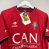 Shop 2002/03 OSASUNA VIDRIO #12 *BNWT* HOME SHIRT (S) ASTORE, classic football shirts, vintage football shirts & retro soccer jerseys at Cult Kits