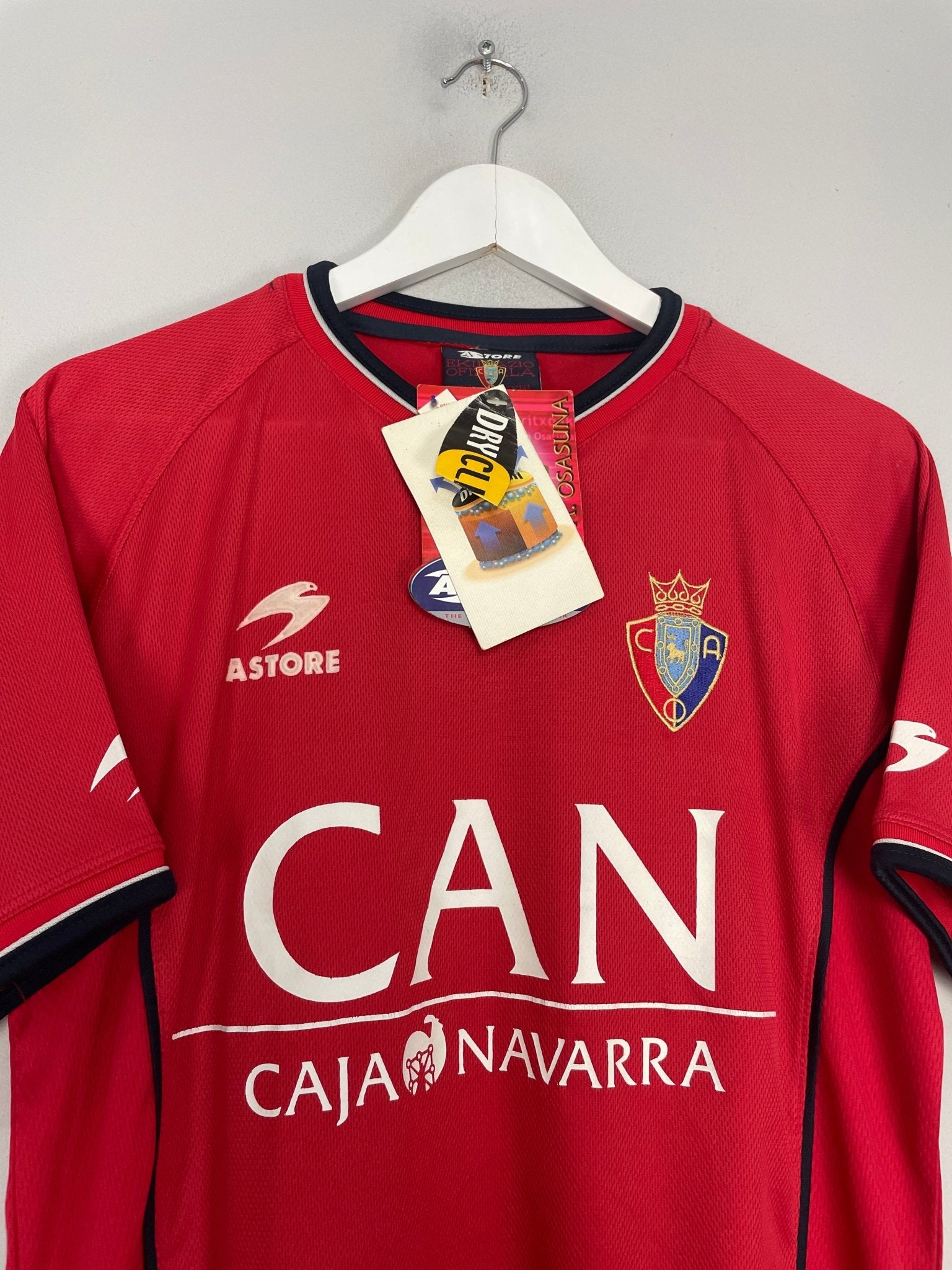 Shop 2002/03 OSASUNA VIDRIO #12 *BNWT* HOME SHIRT (S) ASTORE, classic football shirts, vintage football shirts & retro soccer jerseys at Cult Kits