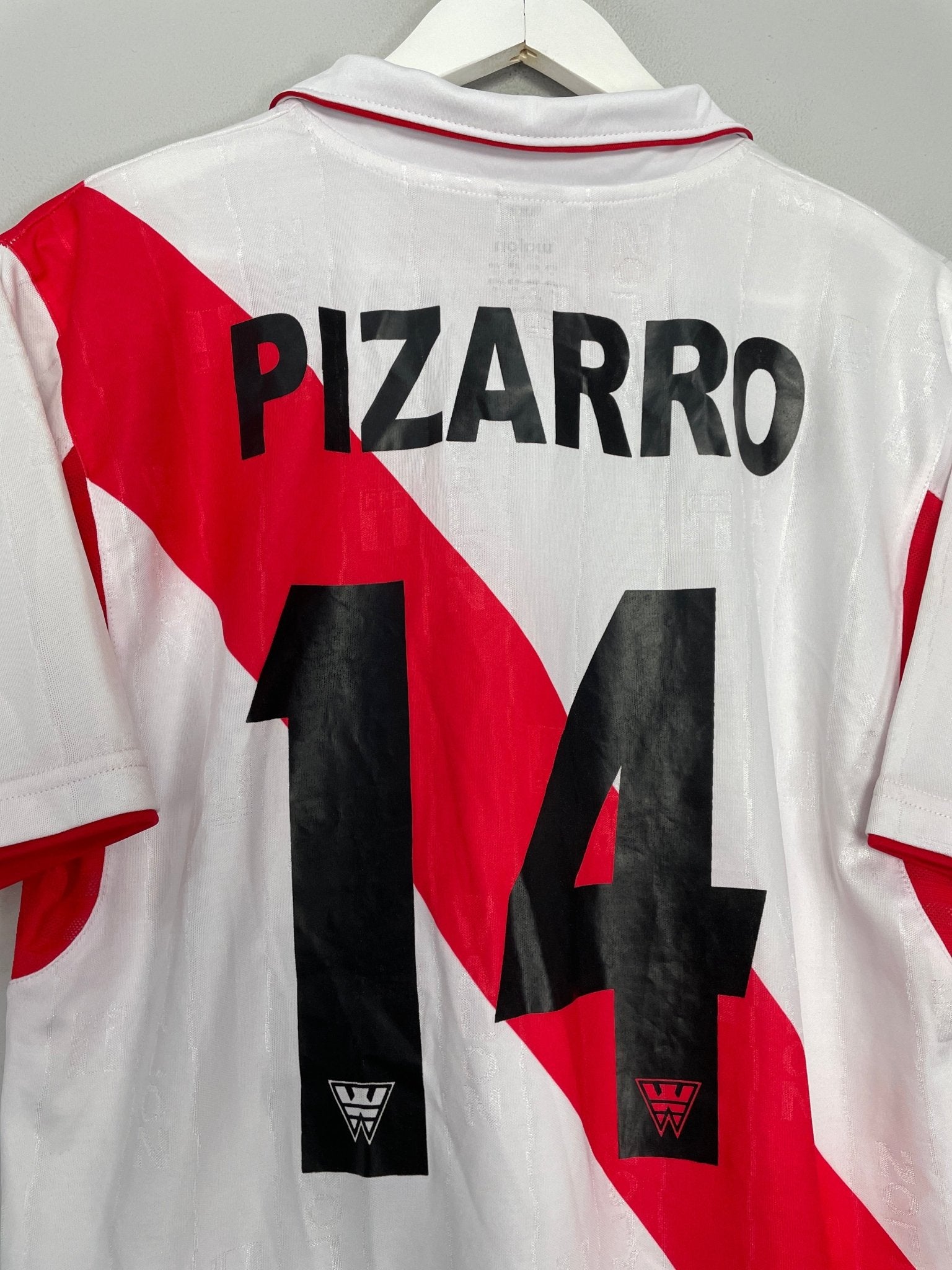 Shop 2002/03 PERU PIZARRO #14 HOME SHIRT (M) WALON, classic football shirts, vintage football shirts & retro soccer jerseys at Cult Kits