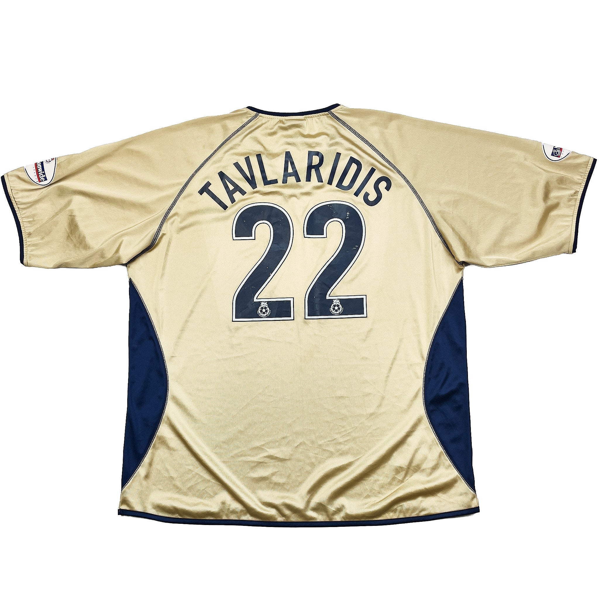 2002-03-portsmouth-tavlardis-22-match-issue-vs-manchester-united-away-shirt-xl-om