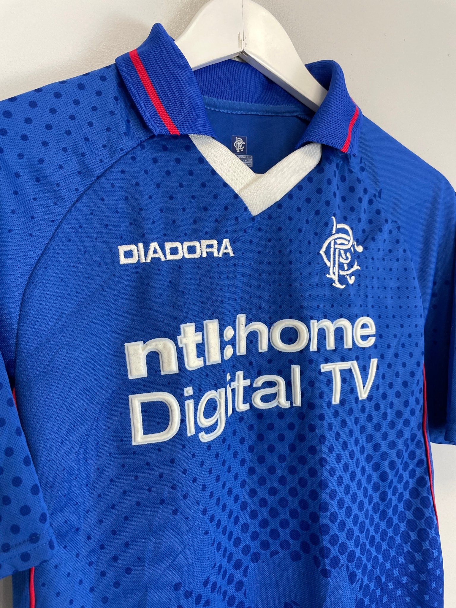 Shop 2002/03 RANGERS HOME SHIRT (S) DIADORA, classic football shirts, vintage football shirts & retro soccer jerseys at Cult Kits