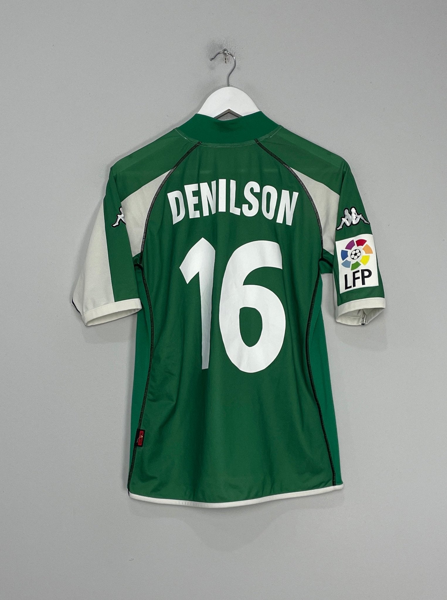 Shop 2002/03 REAL BETIS DENILSON #16 HOME SHIRT (S) KAPPA, classic football shirts, vintage football shirts & retro soccer jerseys at Cult Kits
