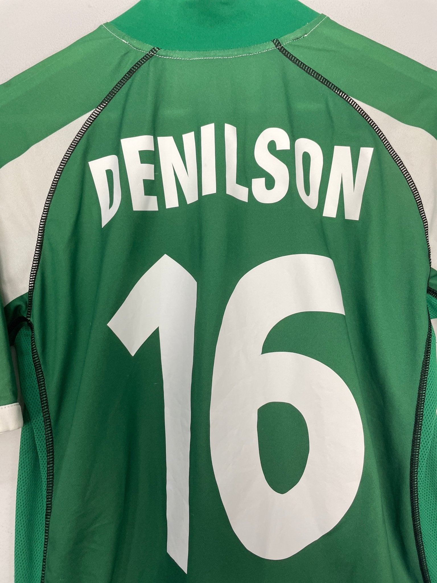 Shop 2002/03 REAL BETIS DENILSON #16 HOME SHIRT (S) KAPPA, classic football shirts, vintage football shirts & retro soccer jerseys at Cult Kits