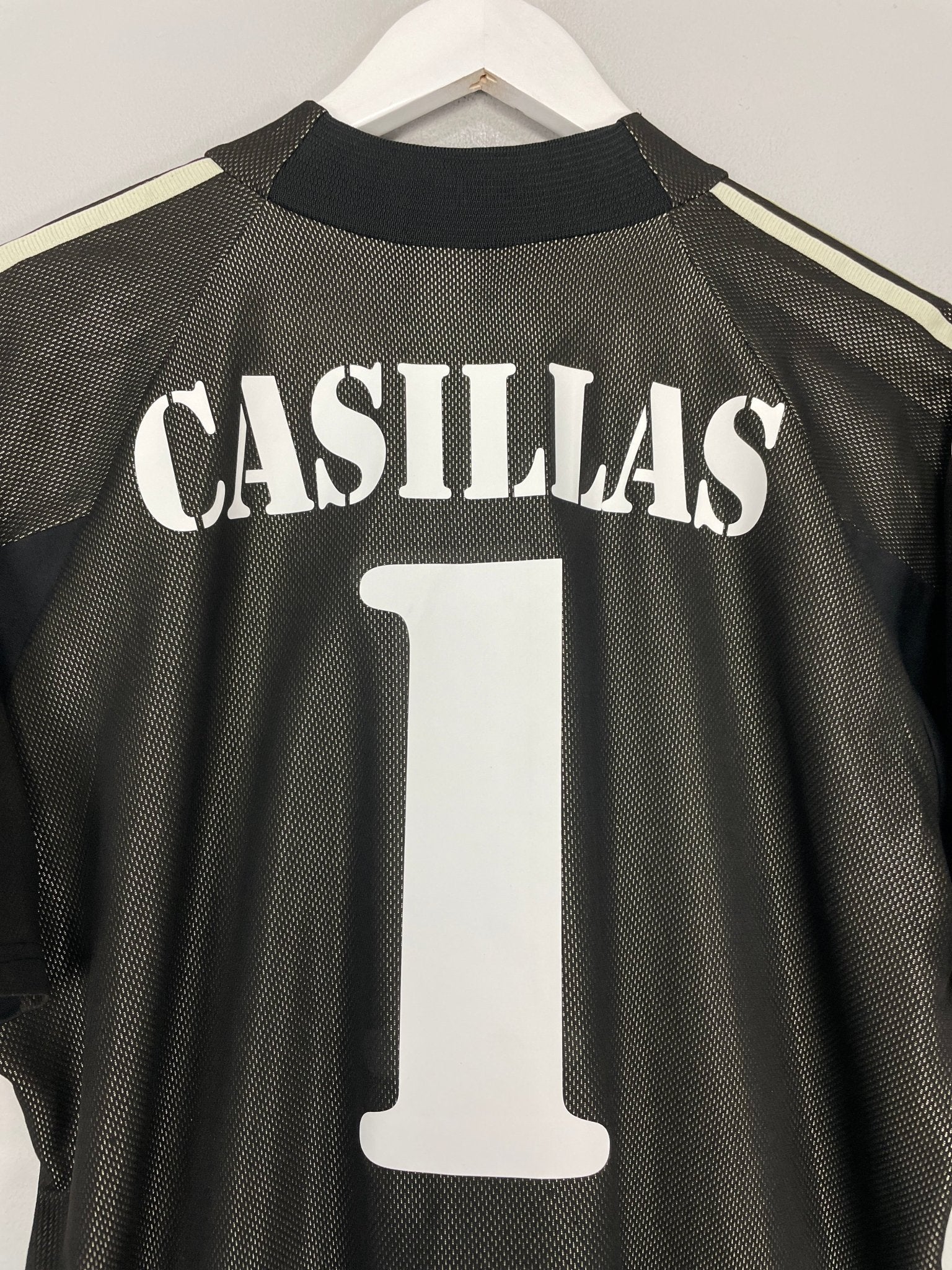 Shop 2002/03 REAL MADRID CASILLAS #1 *CENTENARY* GK SHIRT (M) ADIDAS, classic football shirts, vintage football shirts & retro soccer jerseys at Cult Kits
