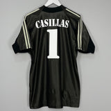 Shop 2002/03 REAL MADRID CASILLAS #1 *CENTENARY* GK SHIRT (M) ADIDAS, classic football shirts, vintage football shirts & retro soccer jerseys at Cult Kits