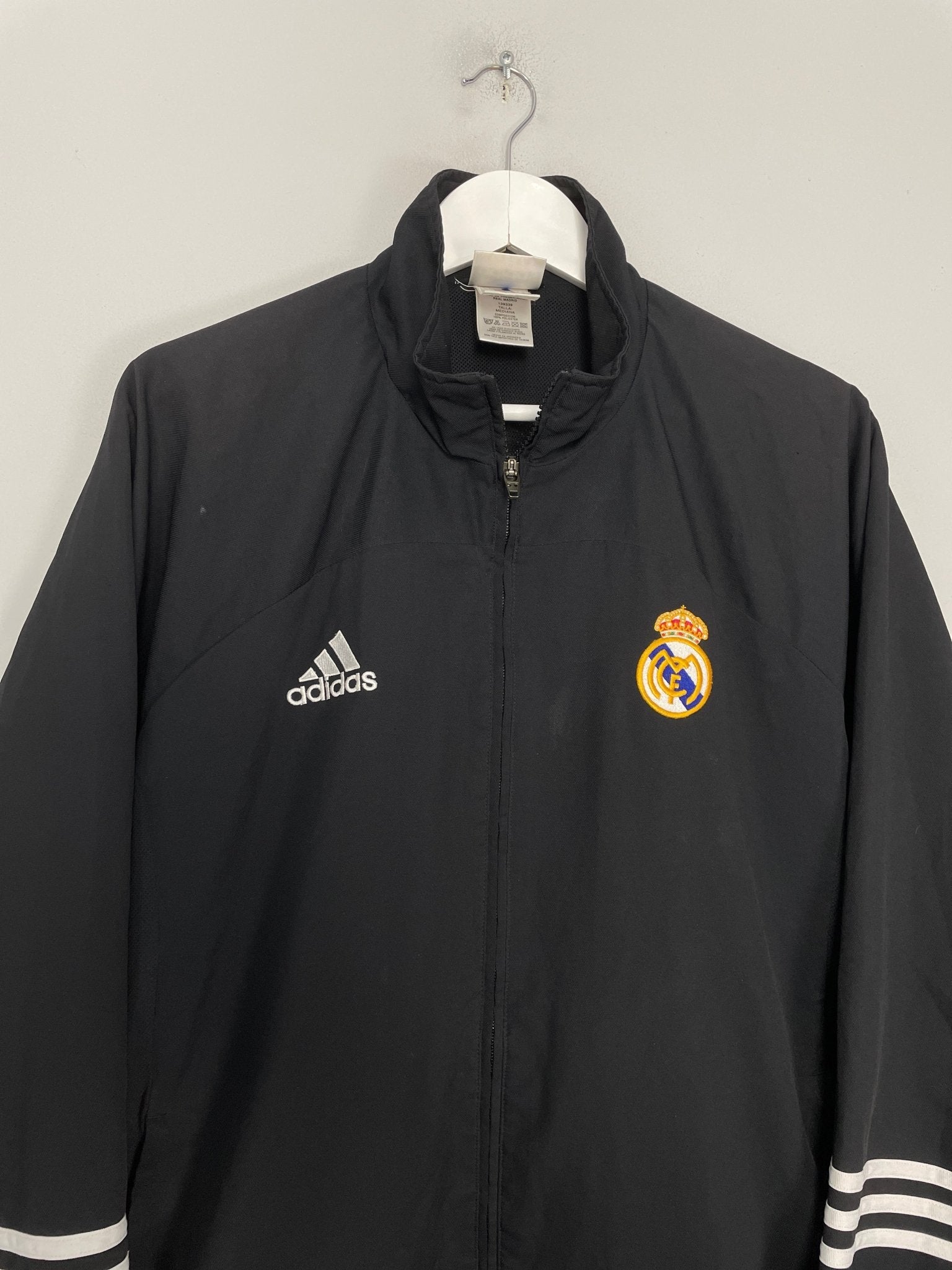 Shop 2002/03 REAL MADRID *CENTENARY* TRACK JACKET (M) ADIDAS, classic football shirts, vintage football shirts & retro soccer jerseys at Cult Kits