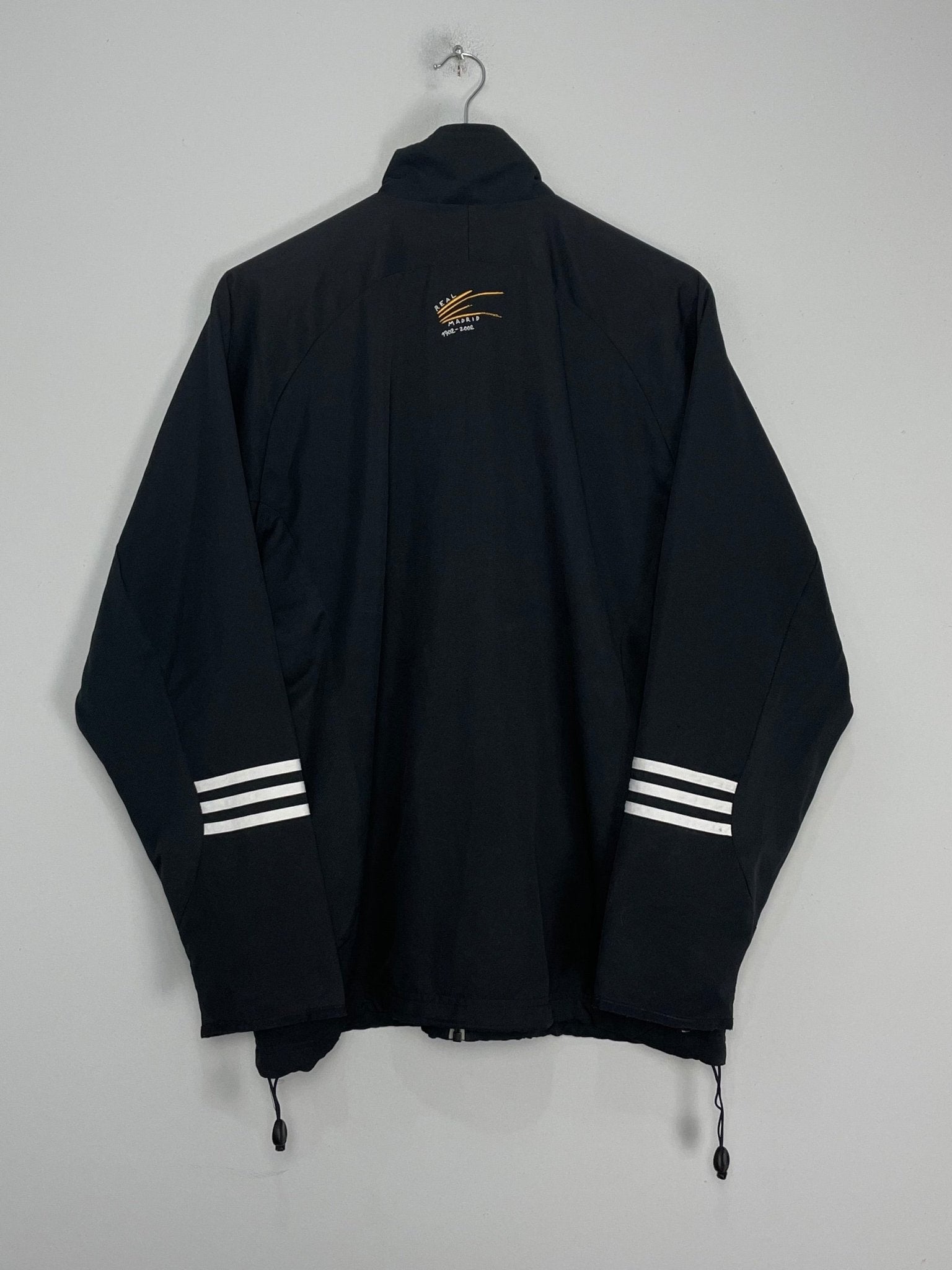 Shop 2002/03 REAL MADRID *CENTENARY* TRACK JACKET (M) ADIDAS, classic football shirts, vintage football shirts & retro soccer jerseys at Cult Kits
