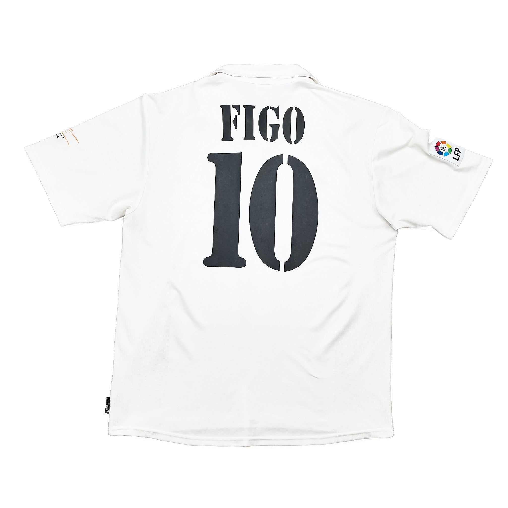 Buy 2002/03 Real Madrid Figo 10 *Centenary* Home Shirt (L) Adidas ~ Free worldwide shipping ~ Authentic Vintage Football Shirts from Cult Kits