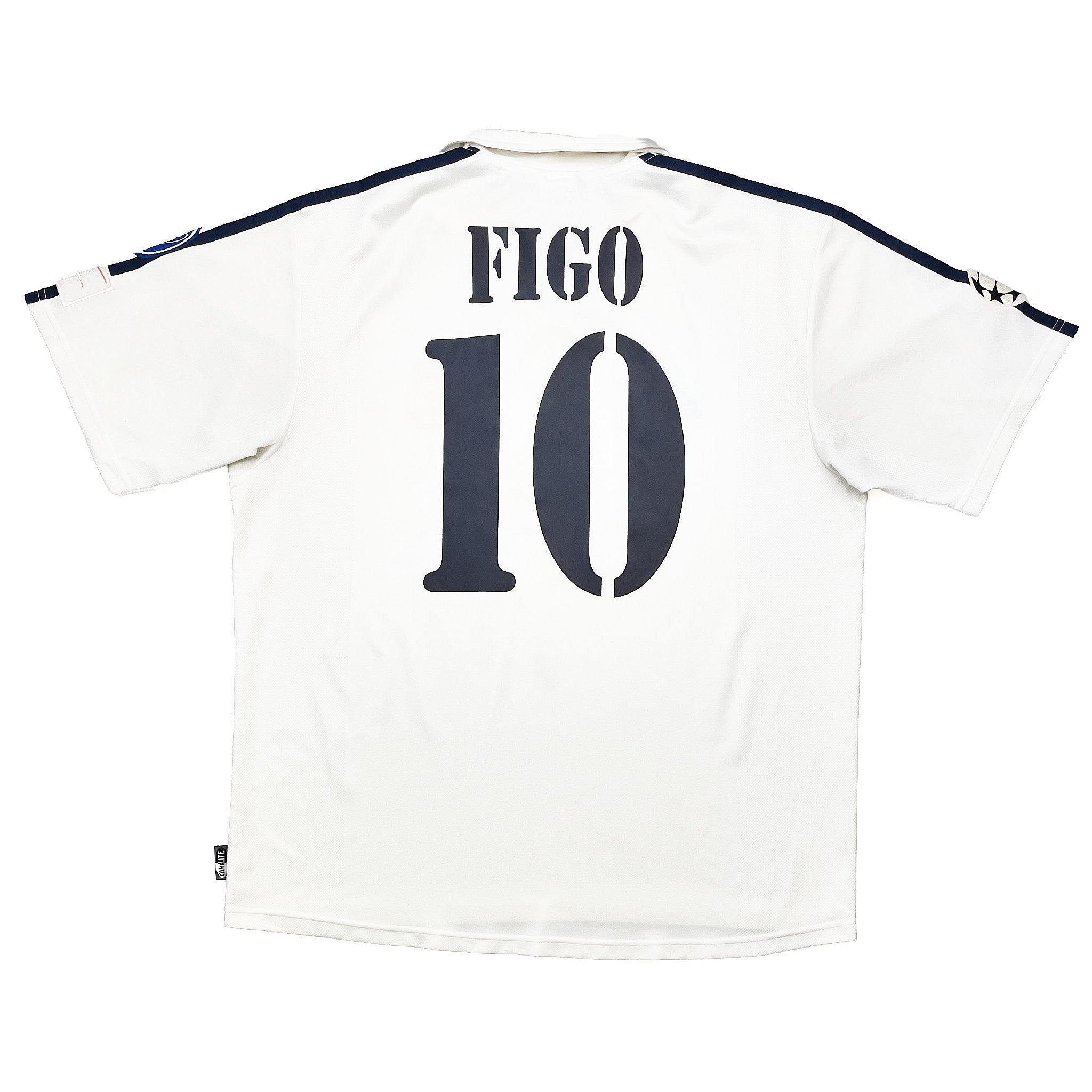 Buy 2002/03 Real Madrid Figo 10 C/L Centenary Home Shirt (L) Adidas ~ Free worldwide shipping ~ Authentic Vintage Football Shirts from Cult Kits