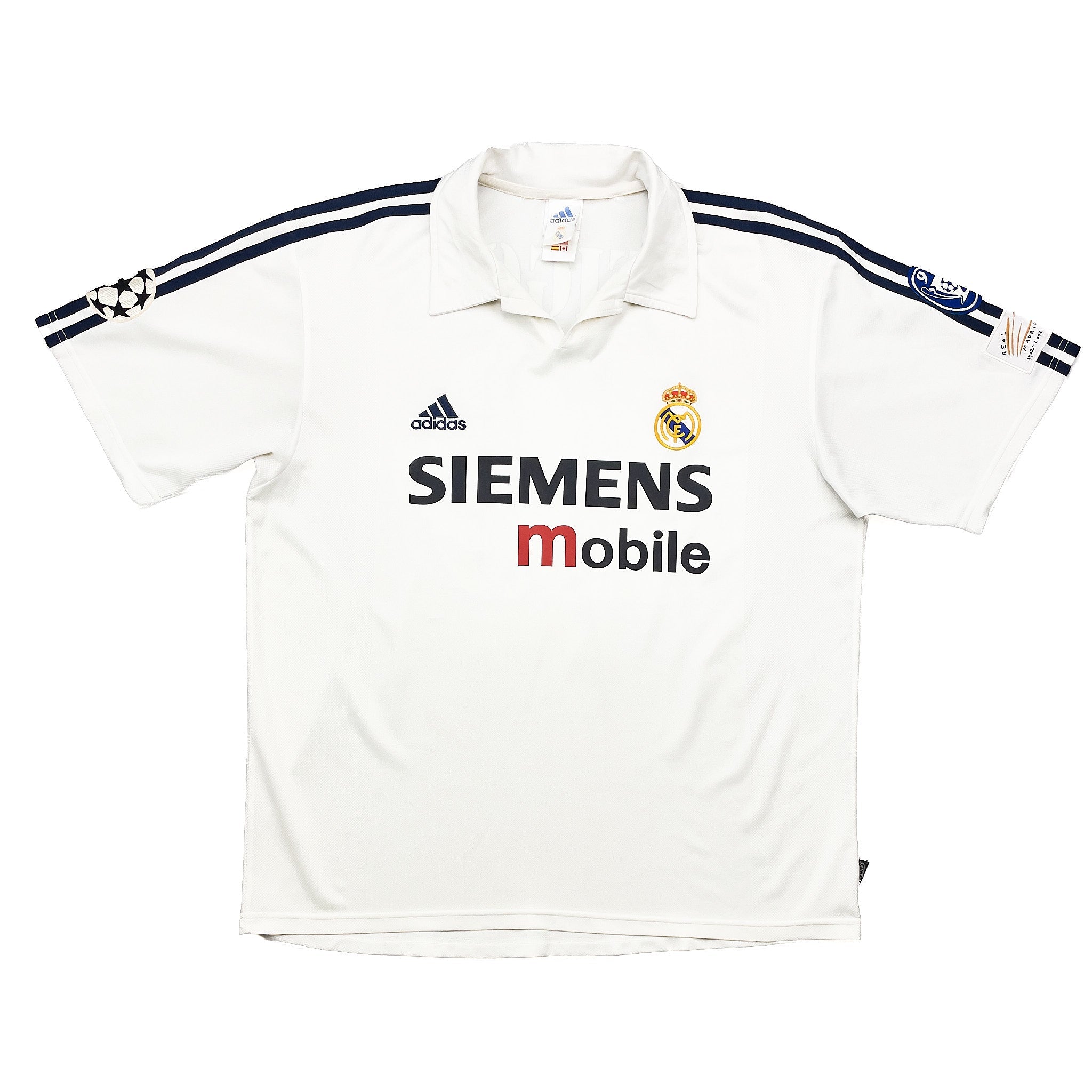 2002/03 Real Madrid Figo #10 C/L Centenary Home Shirt (L) Adidas