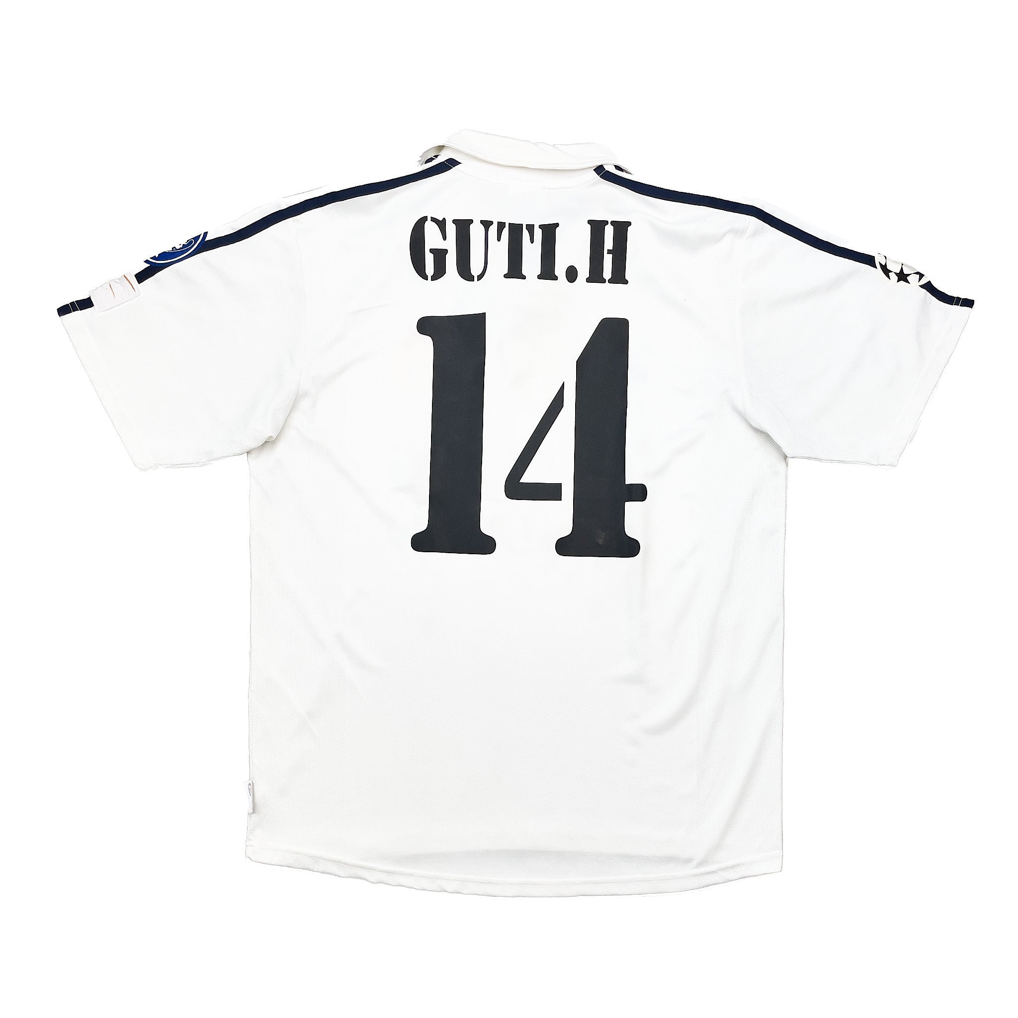 Buy 2002/03 Real Madrid Guti Haz 14 C/L Centenary Home Shirt (M) Adidas ~ Free worldwide shipping ~ Authentic Vintage Football Shirts from Cult Kits