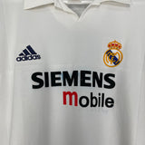 Shop 2002/03 REAL MADRID PAVON #22 *PLAYER ISSUE* L/S C/L HOME SHIRT (L) ADIDAS, classic football shirts, vintage football shirts & retro soccer jerseys at Cult Kits