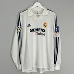 Shop 2002/03 REAL MADRID PAVON #22 *PLAYER ISSUE* L/S C/L HOME SHIRT (L) ADIDAS, classic football shirts, vintage football shirts & retro soccer jerseys at Cult Kits