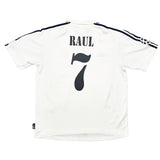 Buy 2002/03 Real Madrid Raul 7 C/L *Centenary* Home Shirt (L) Adidas ~ Free worldwide shipping ~ Authentic Vintage Football Shirts from Cult Kits