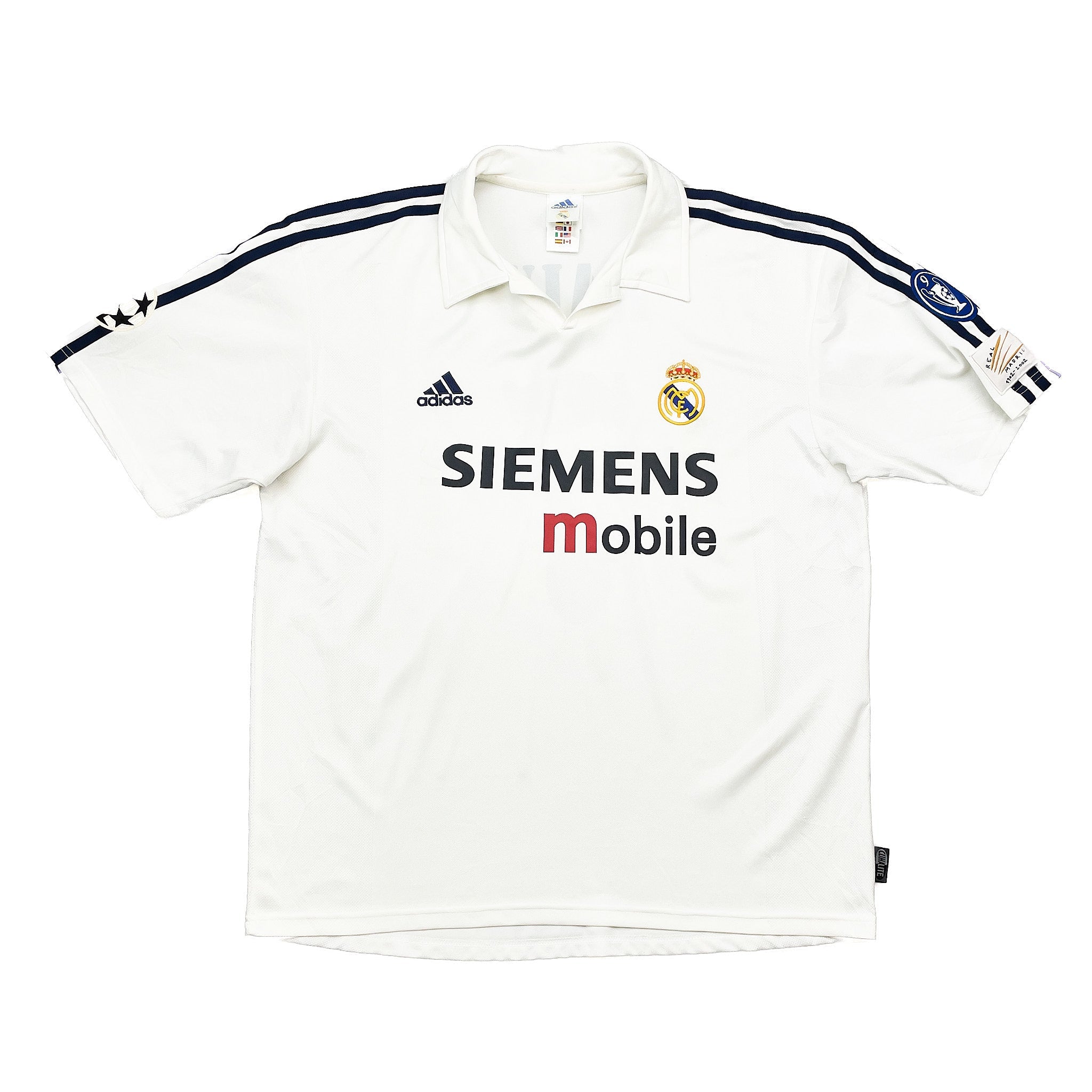 Buy 2002/03 Real Madrid Raul 7 C/L *Centenary* Home Shirt (L) Adidas ~ Free worldwide shipping ~ Authentic Vintage Football Shirts from Cult Kits